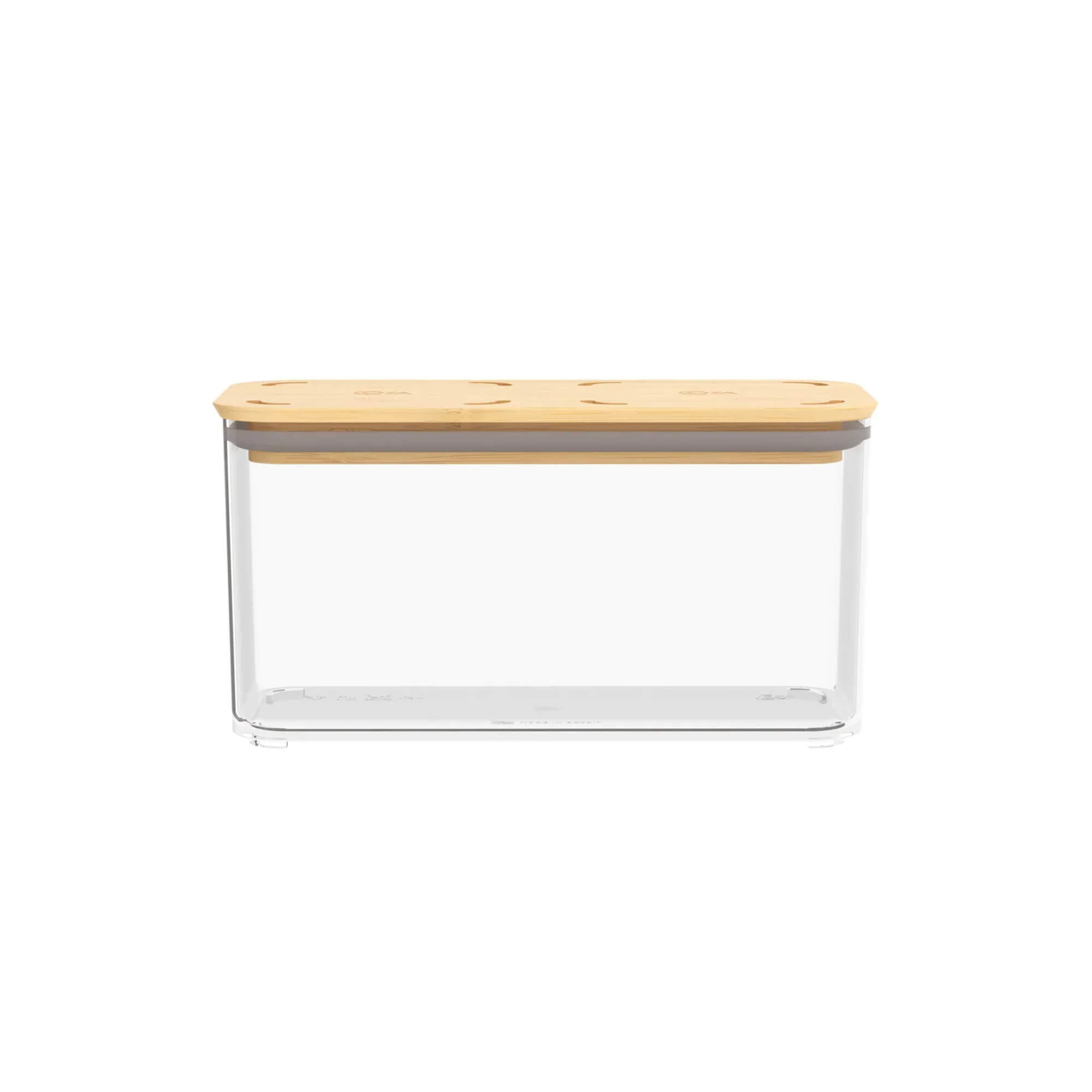 Pote Hermético Retangular Coza Modo Bambu 1,3 Litros Cristal Brinox - 40646/3009