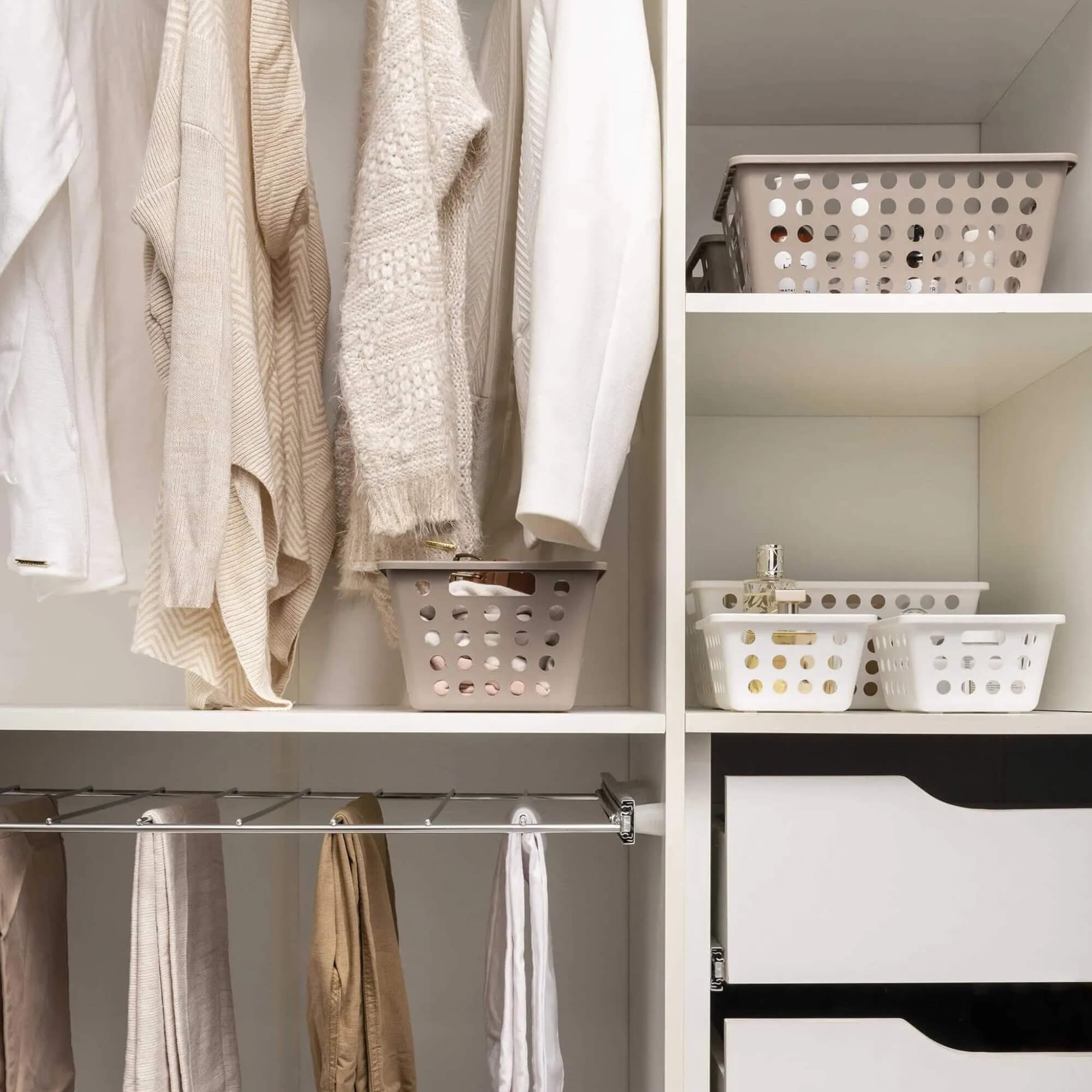 Cesta Organizadora Coza One Grande 4,7 Litros Cinza Chumbo Brinox - 10806/0536