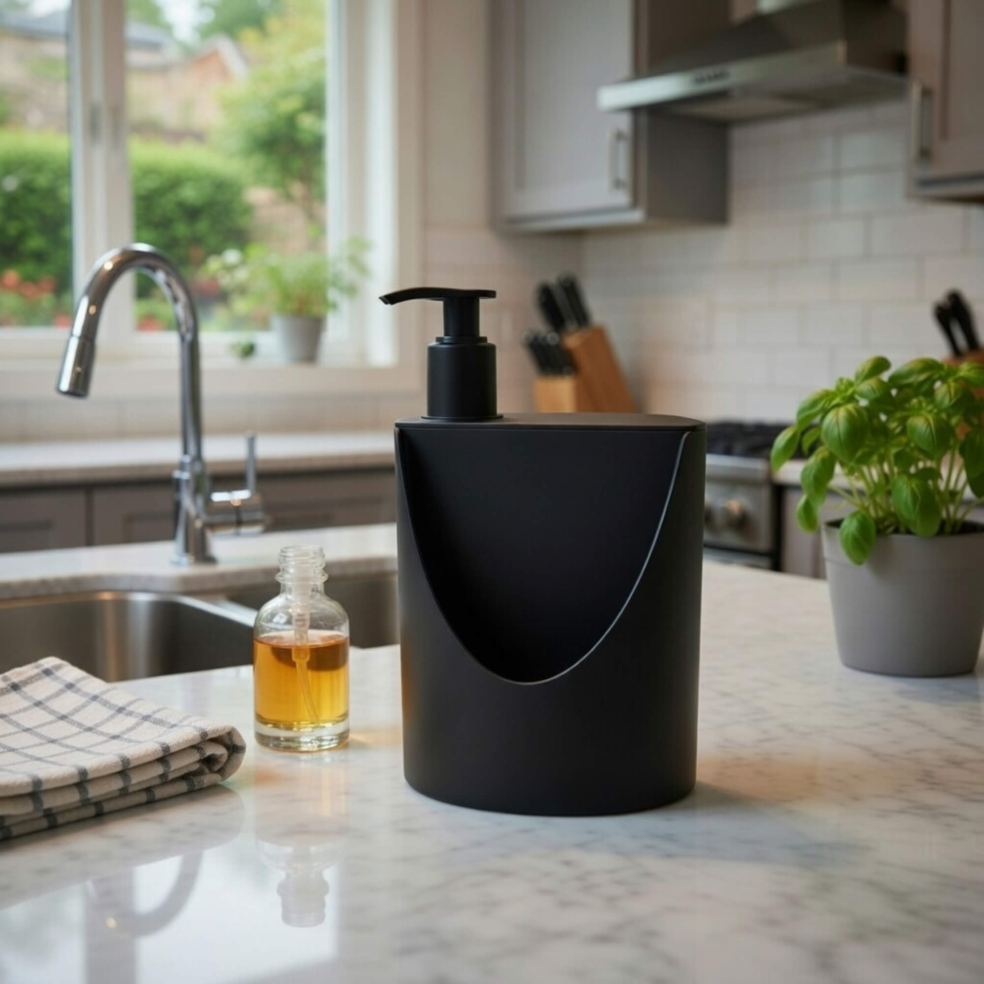 Dispenser para Pia R&J Basic Coza 600ml Preto Brinox - 10837/0008