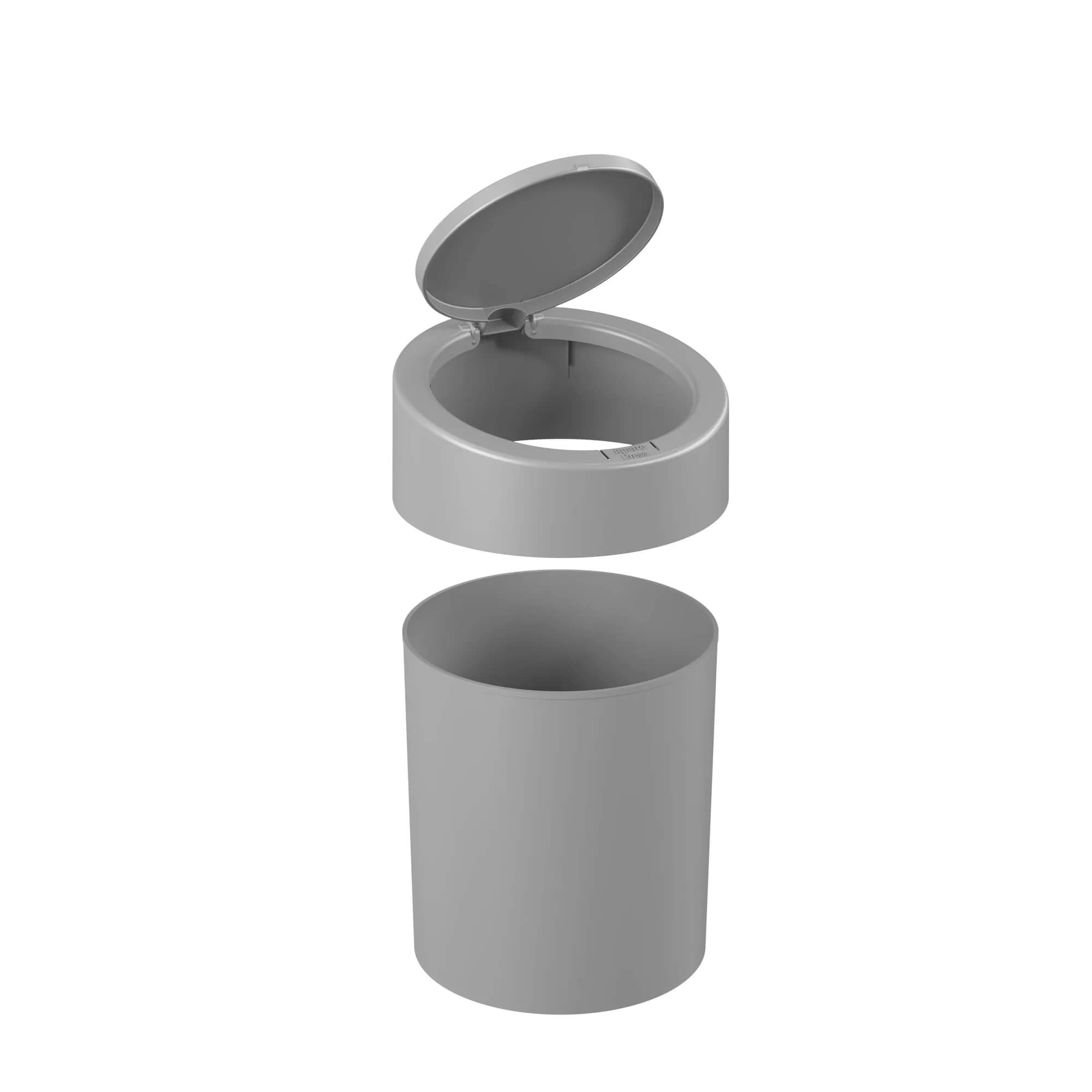 Lixeira com Tampa Press Coza 5 Litros Cinza Frio Brinox - 10908/0499