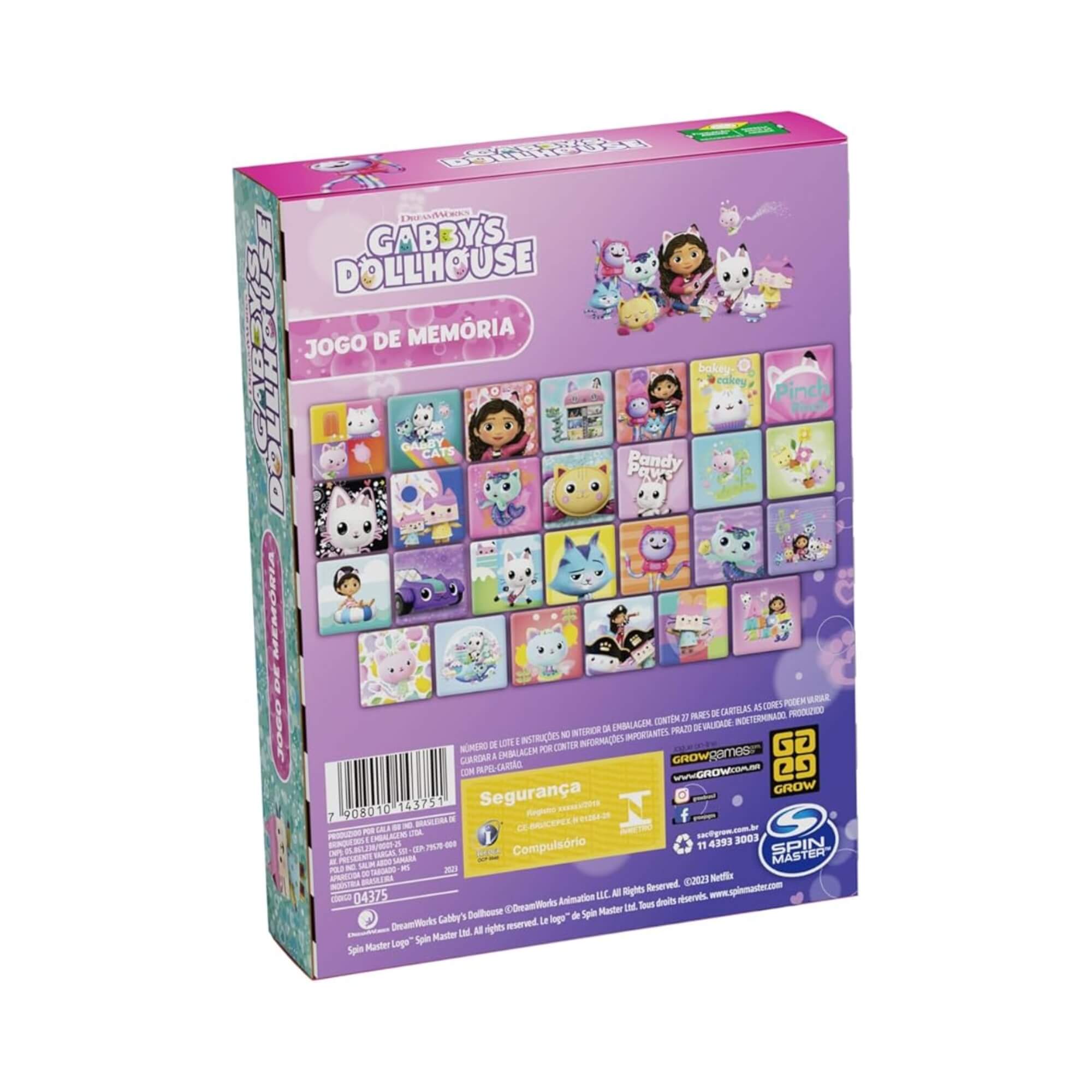 Jogo da Memória Gabby's Dollhouse +4 Anos Grow - 04375