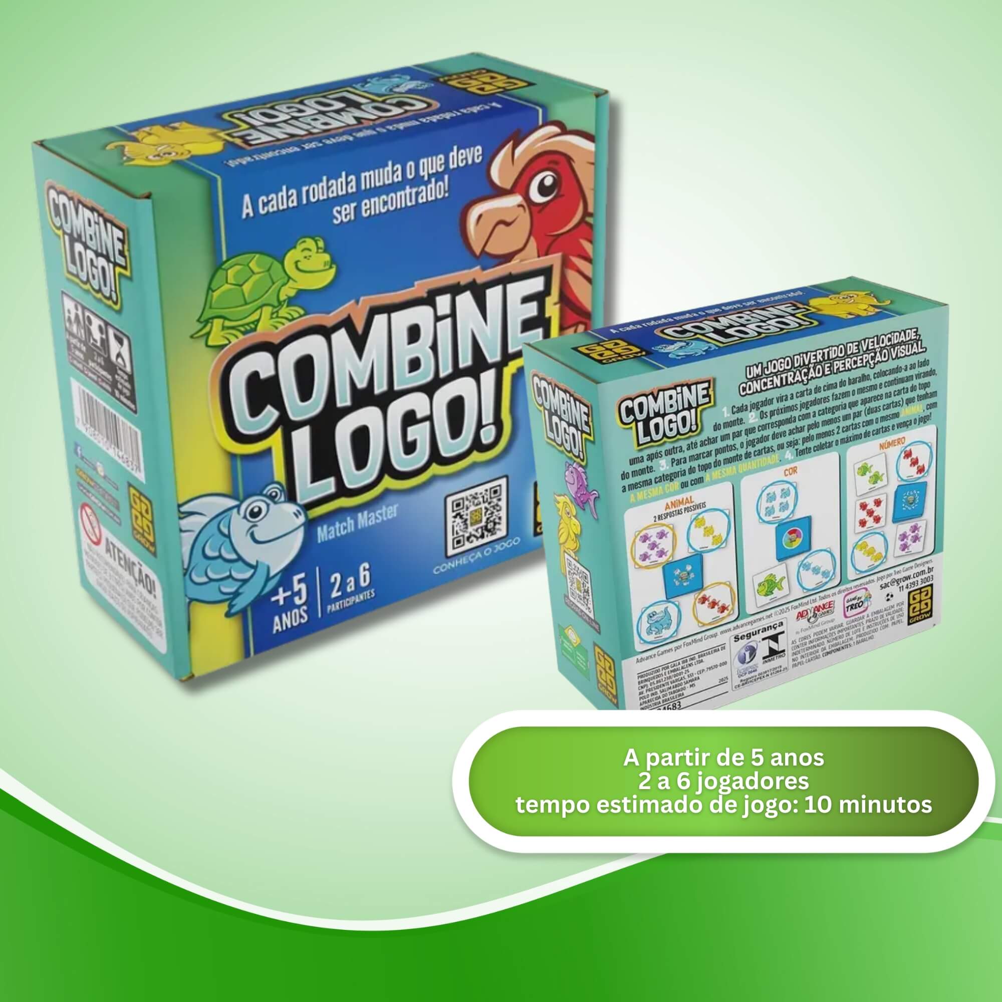Jogo Combine Logo! +5 Anos 2 a 6 participantes Grow - 04683