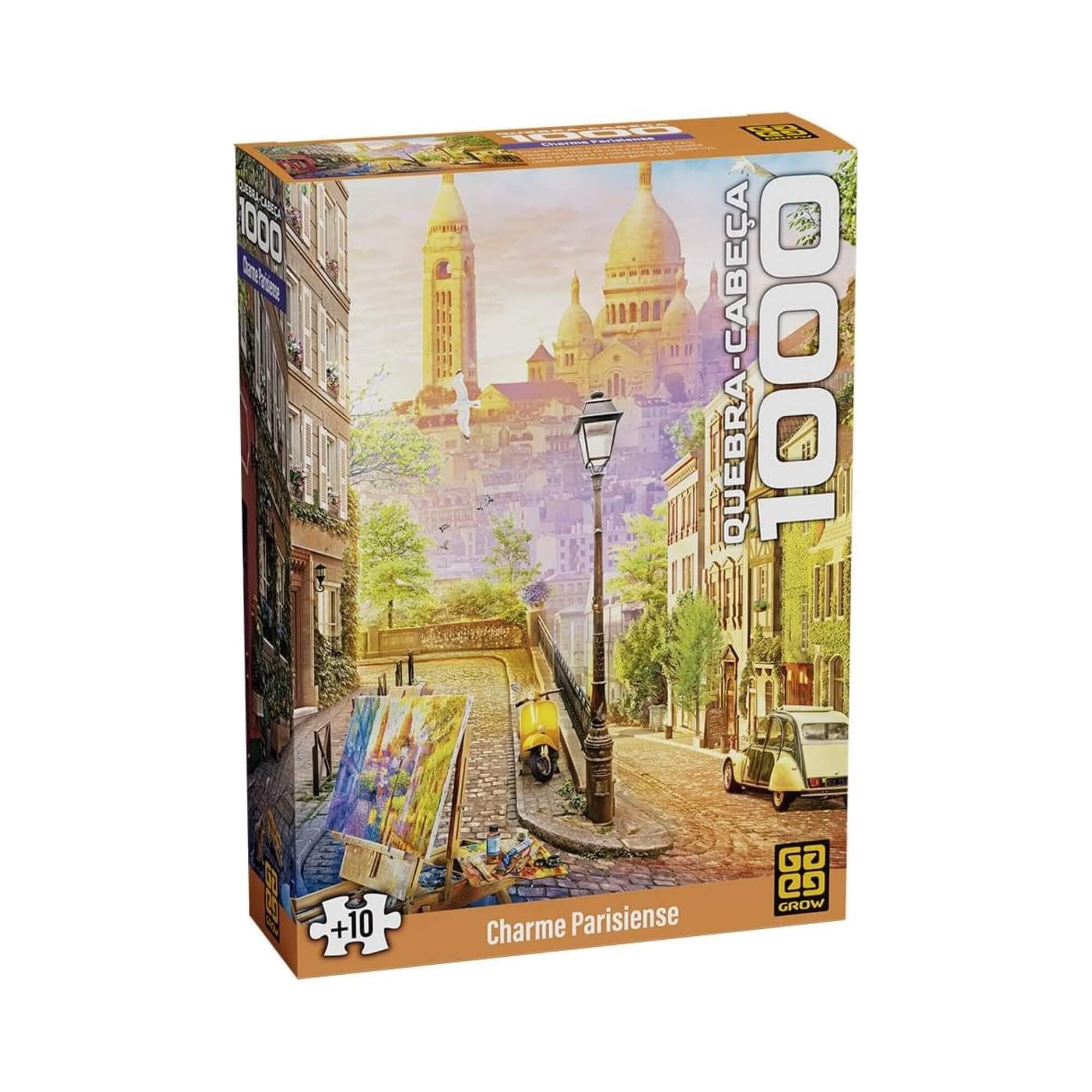 Quebra-cabeça 1000 peças Charme Parisiense Grow - 04923