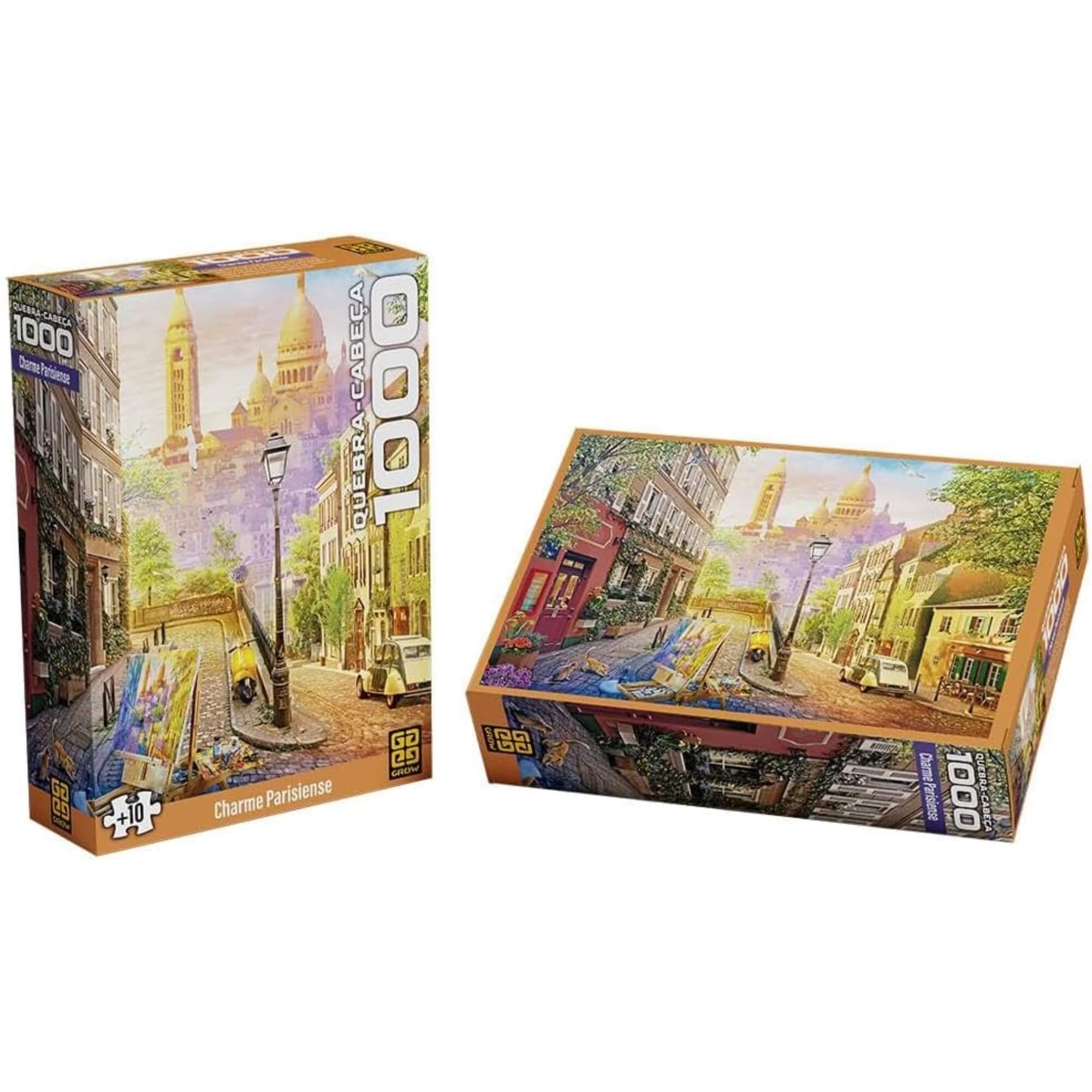Quebra-cabeça 1000 peças Charme Parisiense Grow - 04923