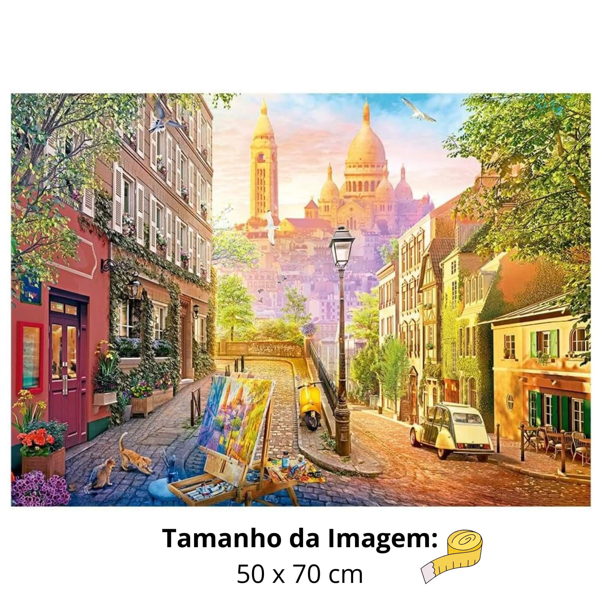 Quebra-cabeça 1000 peças Charme Parisiense Grow - 04923