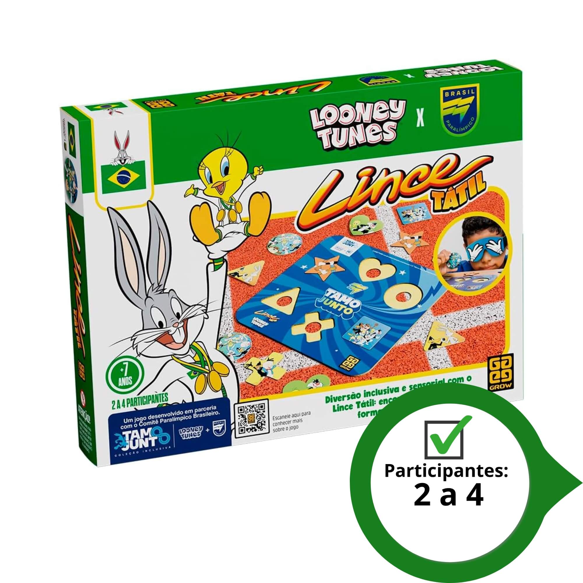 Jogo Lince Tátil CPB e Looney Tunes +7 Anos 2 a 4 participantes Grow - 04687