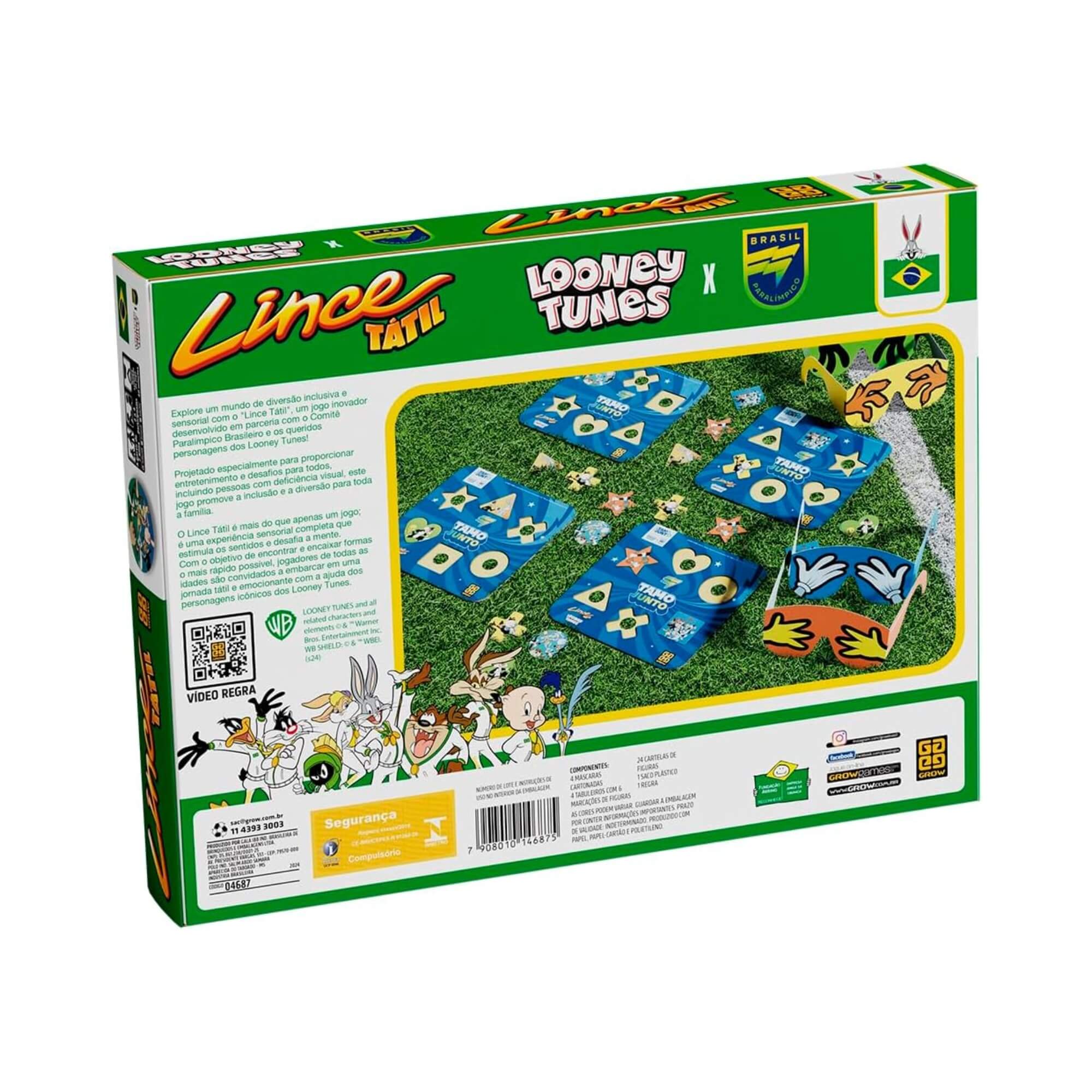 Jogo Lince Tátil CPB e Looney Tunes +7 Anos 2 a 4 participantes Grow - 04687
