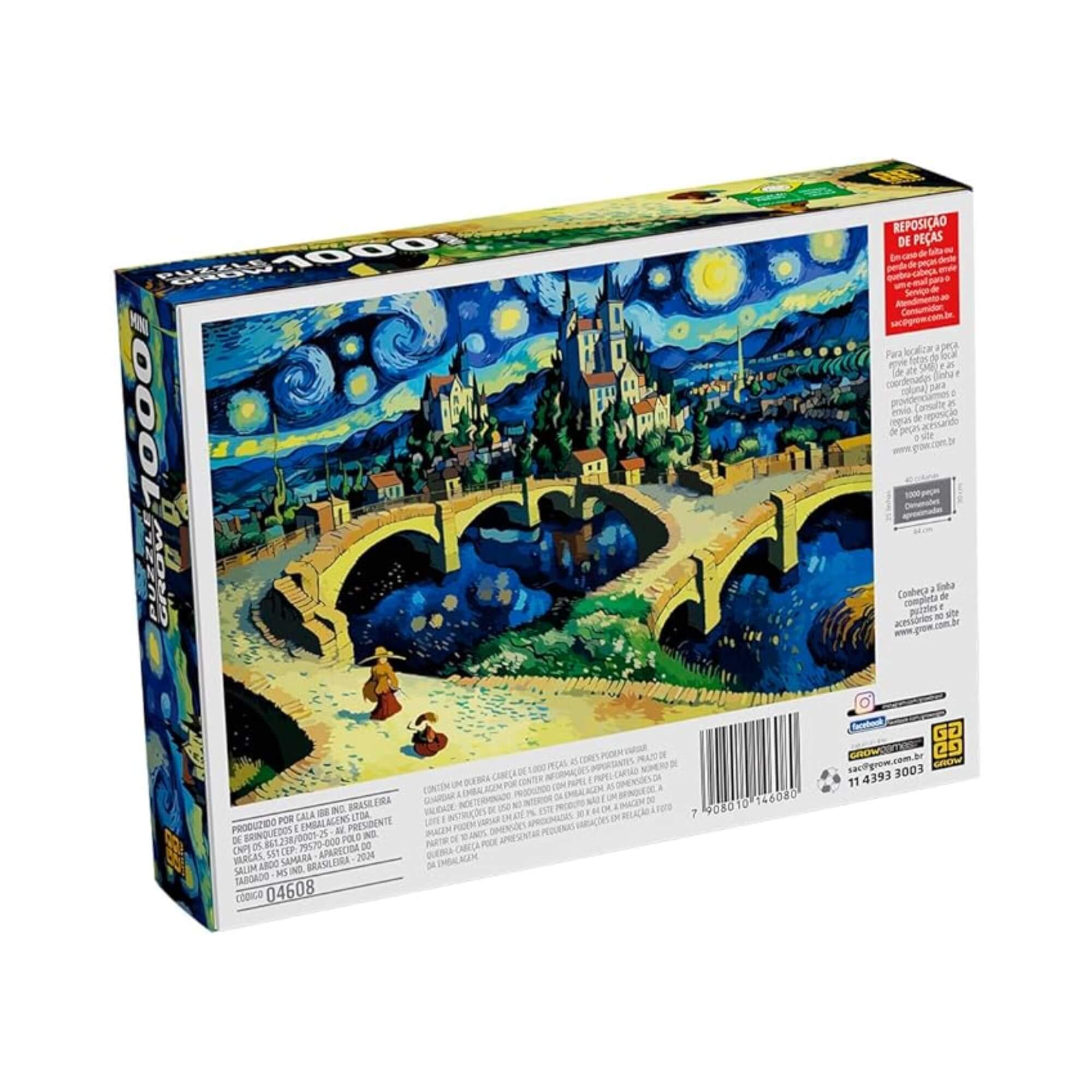 Mini Quebra-cabeça 1000 peças Noite Estrelada 2.0 Grow - 04608