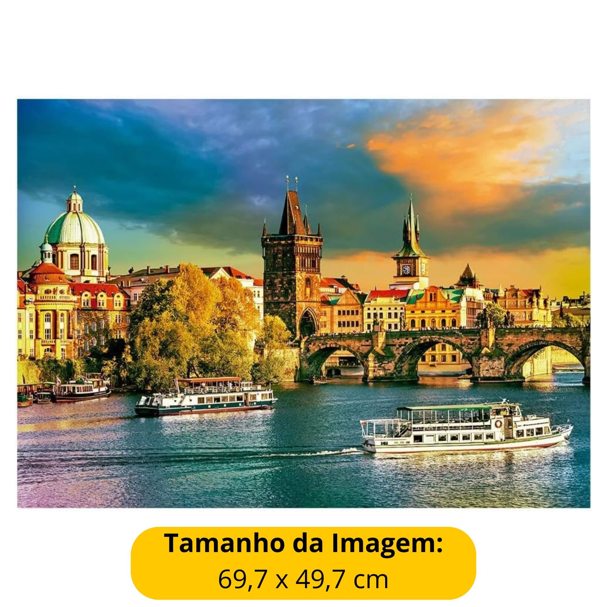 Quebra-cabeça 1000 peças Praga Grow - 03948