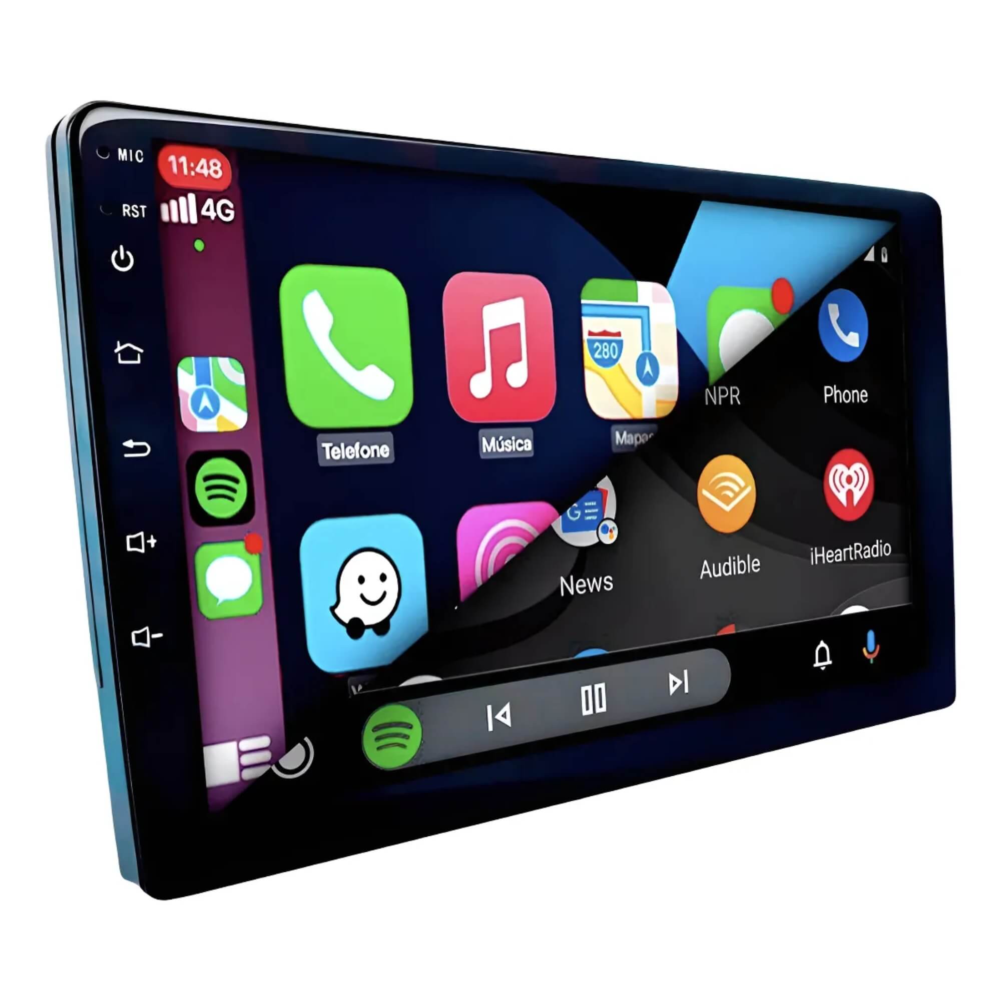 Smart Multimídia Sem Fio Android 13 Slim 9" Octacore 3+32gb Carplay-Wifi Preto H-Tech - HT-8930CA