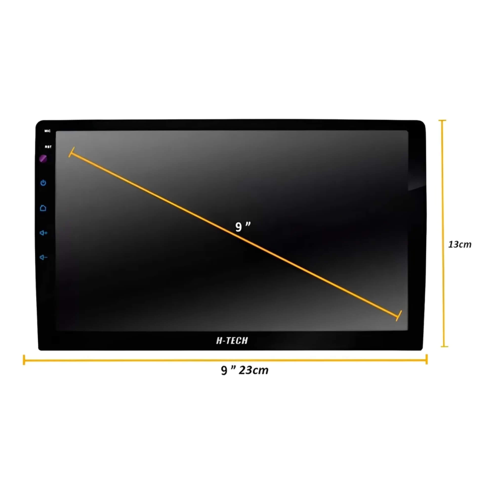 Smart Multimídia Sem Fio Android 13 Slim 9" Octacore 3+32gb Carplay-Wifi Preto H-Tech - HT-8930CA