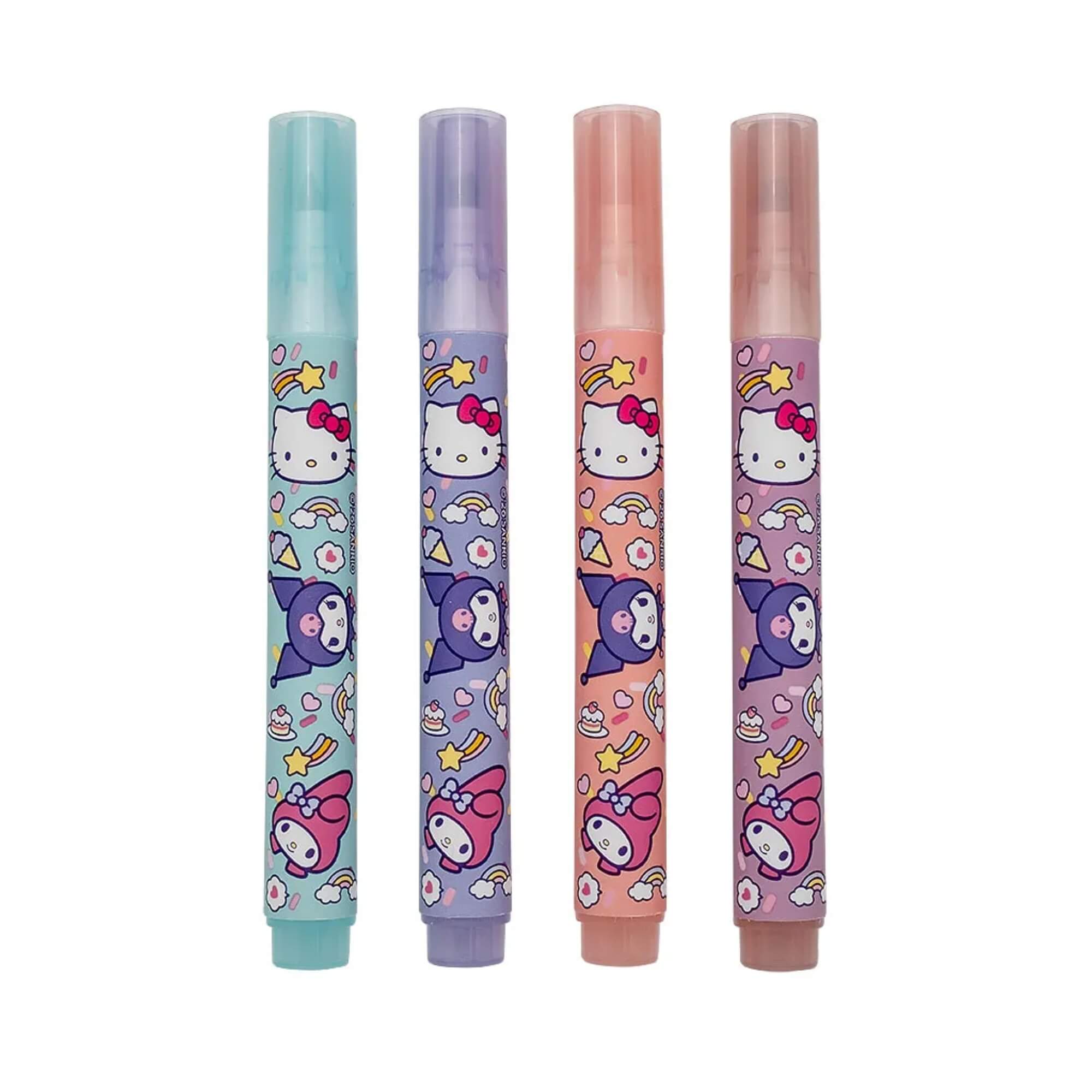 Caneta Marca Texto Hello Kitty e Amigos - Estojo com 4 cores Leo&Leo - 10148