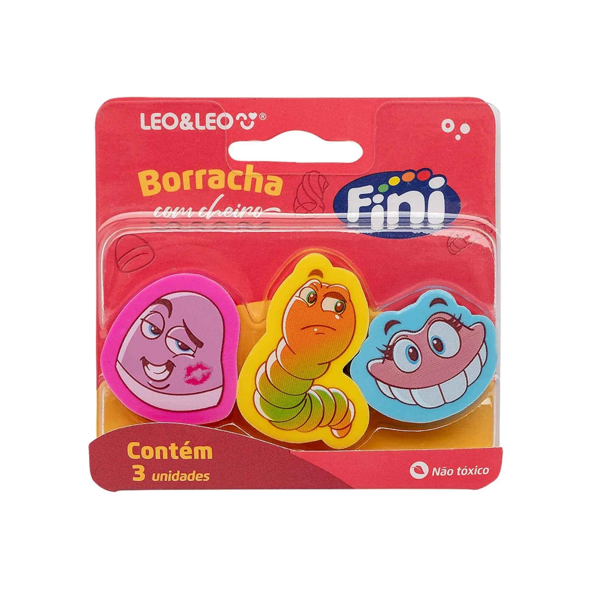 Mini Borracha com Aroma Fini - Blister com 3 unidades Leo&Leo Leonora - 10347