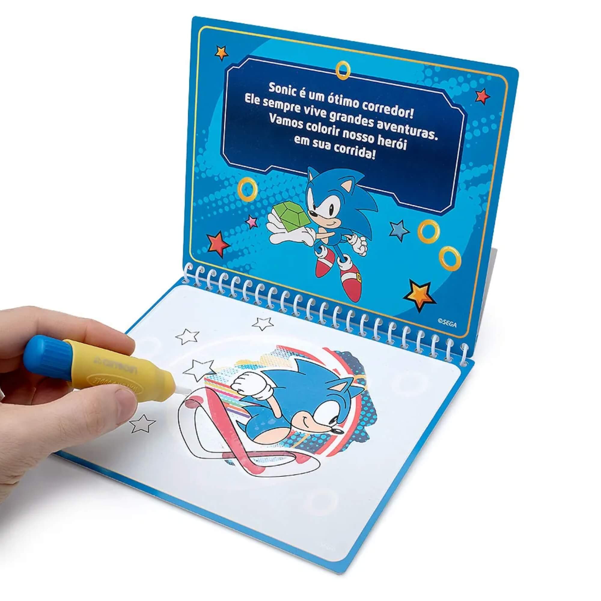 Livro de Colorir com Água Sonic + Caneta de Água Recarregável Leo&Leo Leonora - 10365