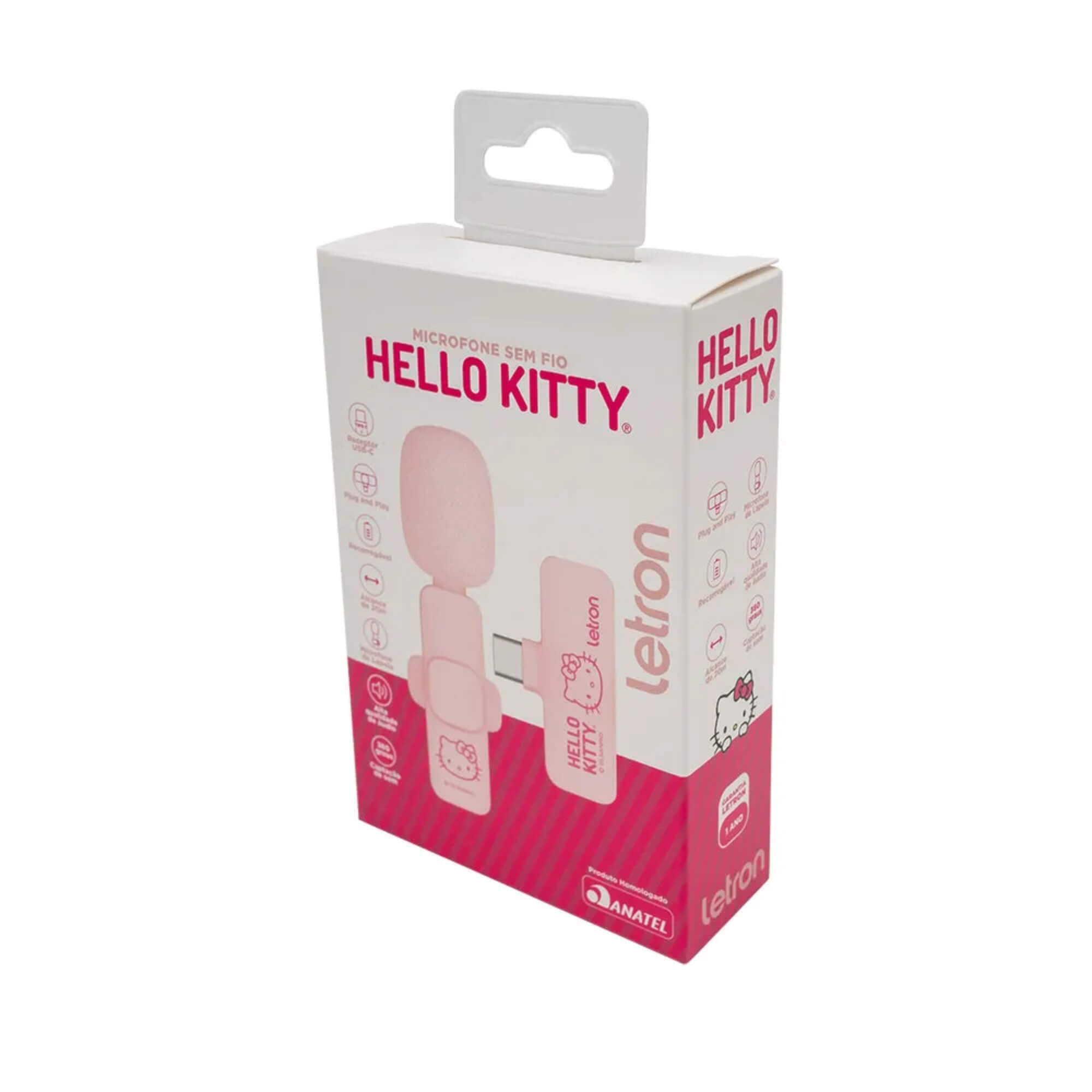 Microfone de Lapela Sem Fio Hello Kitty Caixa Letron Leo&Leo Leonora - 10511