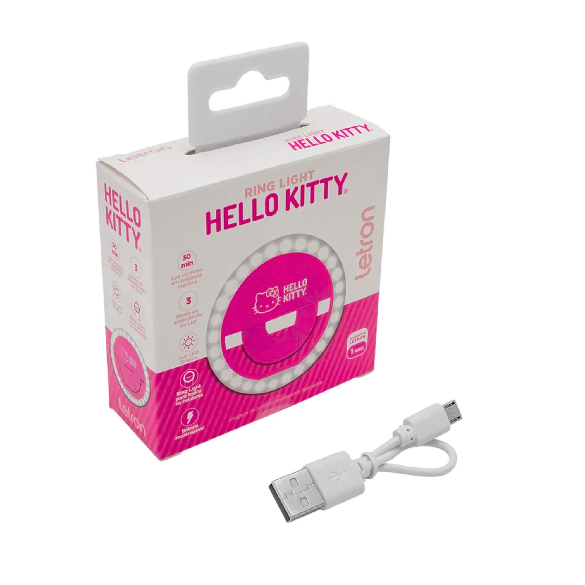 Ring Light Portátil Hello Kitty Letron Leo&Leo Leonora - 10516