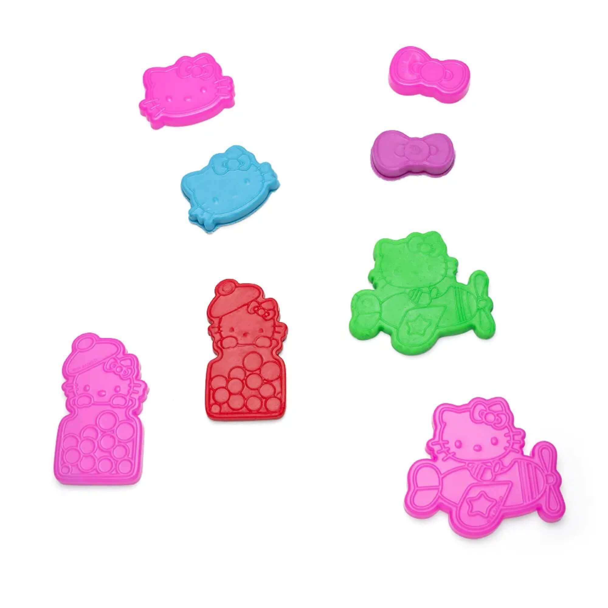 Massinha de Modelar Coração Hello Kitty 7 Cores + 5 Moldes - Display c/ 6 Kits Leonora - 72565