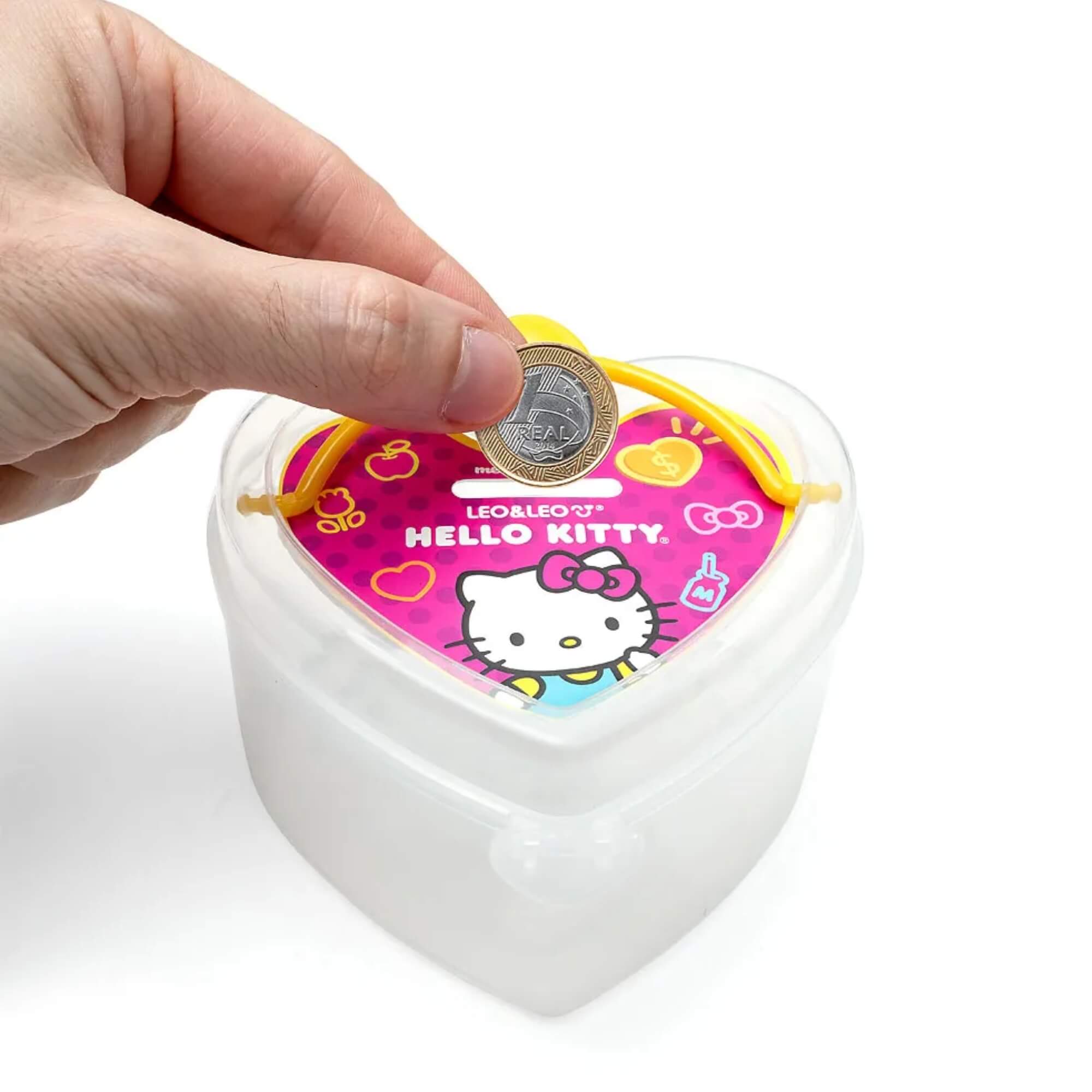 Massinha de Modelar Coração Hello Kitty 7 Cores + 5 Moldes - Display c/ 6 Kits Leonora - 72565