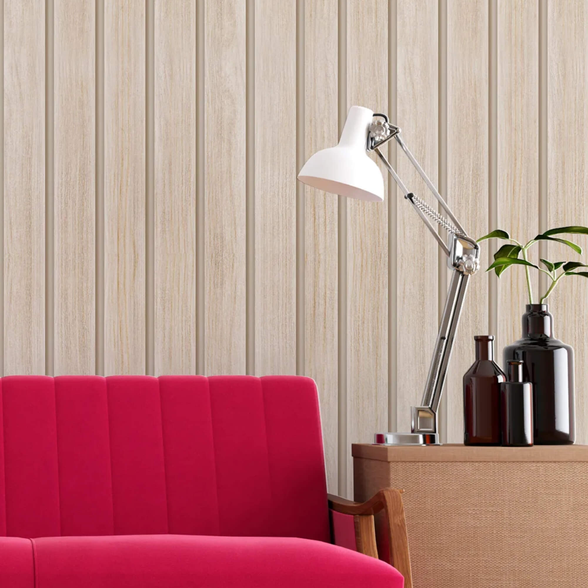 Plástico Adesivo para Decoração Leotack Ripa Madeira Freixo 45CM X 5M 80MIC Rolo Leonora - 79234