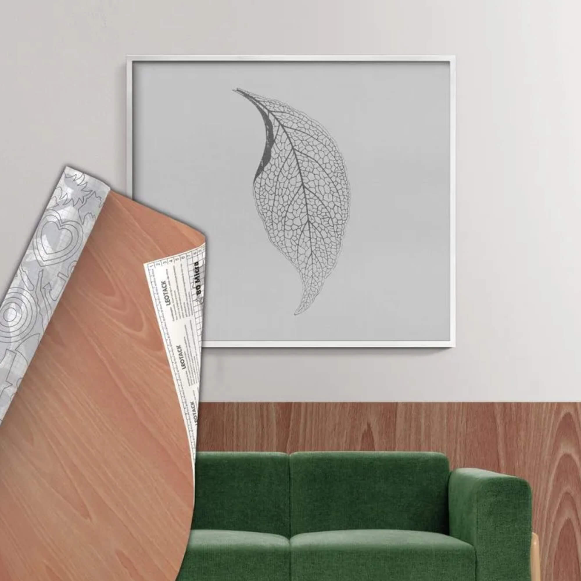 Plástico Adesivo para Decoração Leotack Madeira Angico 45CM X 5M 80MIC Rolo Leonora - 79252
