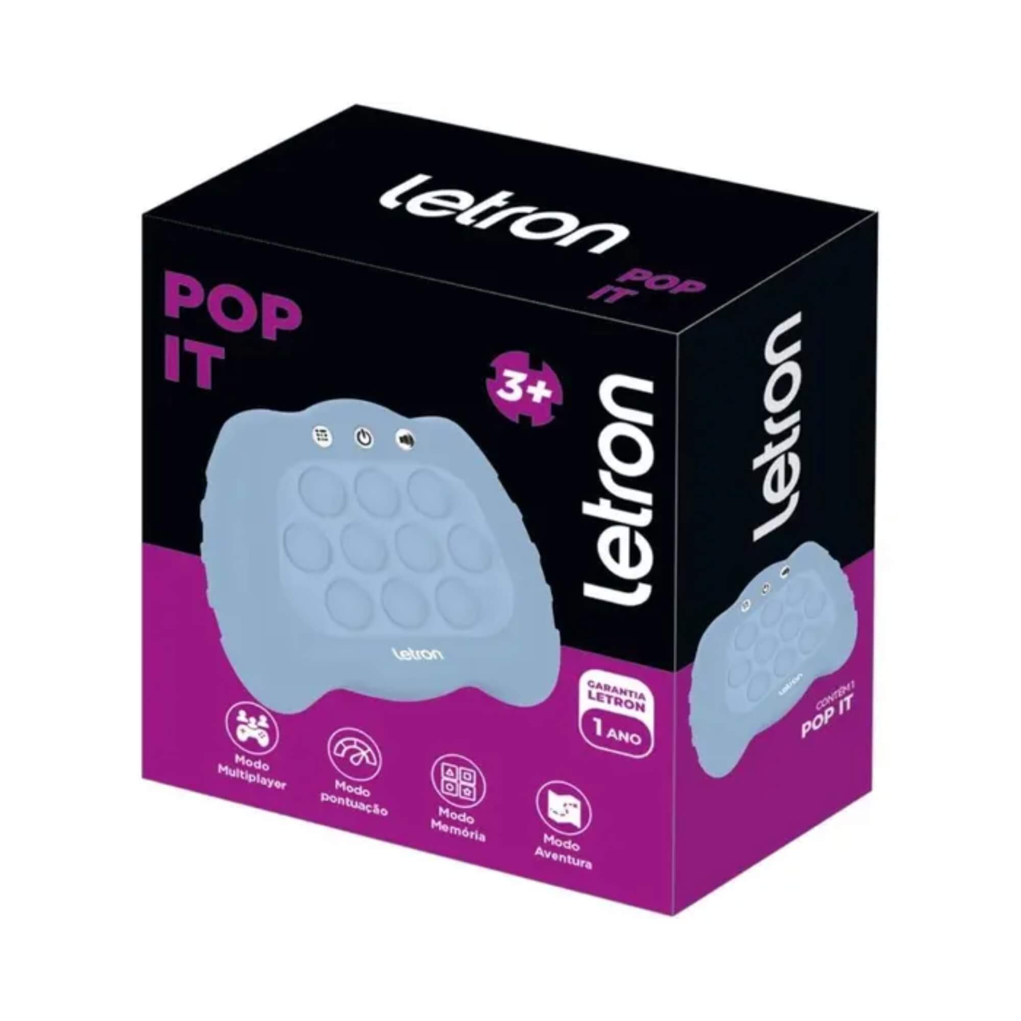 Jogo Pop It Azul Letron - Brinquedo educativo com ativação sensorial Leo&Leo Leonora - 91902