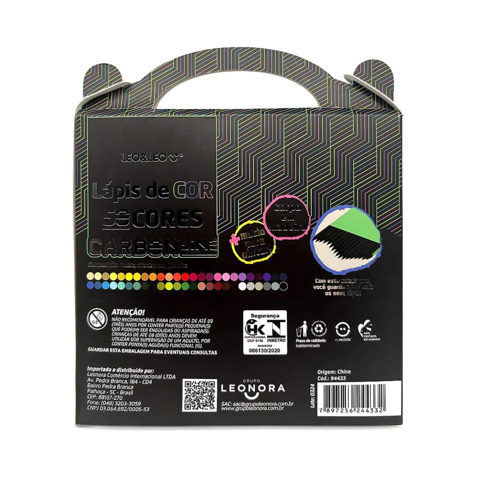 Lápis de Cor Carbon Line 50 Cores Redondo Leo&Leo Leonora - 94433