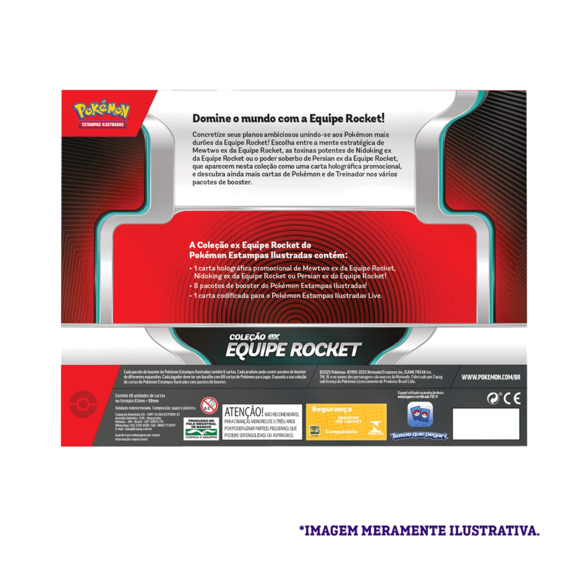 Pokemon 3x Box Coleção EX Equipe Rocket - Nidoking, Persian e Mewtwo Copag - 35880