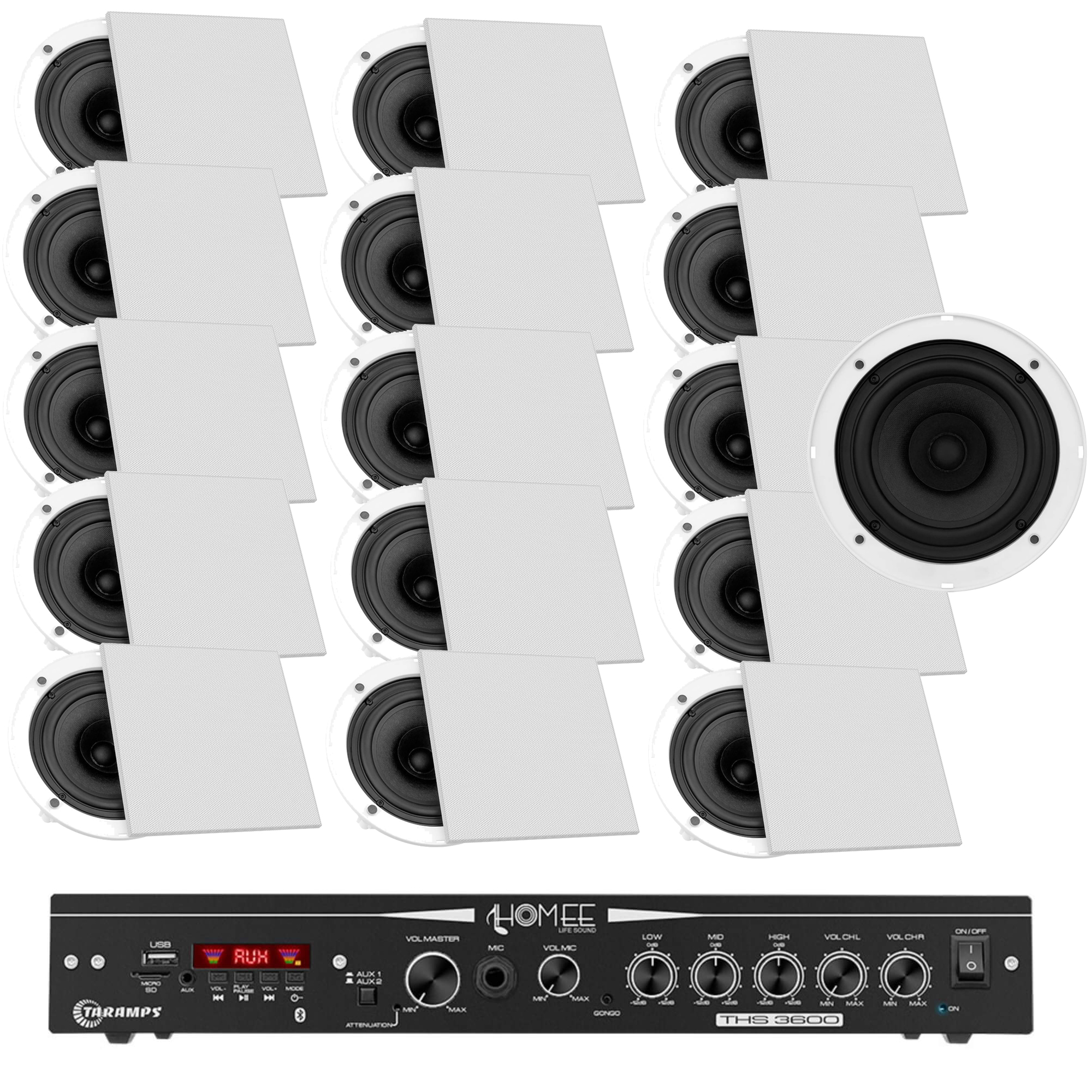 Amplificador Receiver 120W RMS Bluetooth Som Ambiente USB RCA Classe D THS 3600 Taramps - 900778