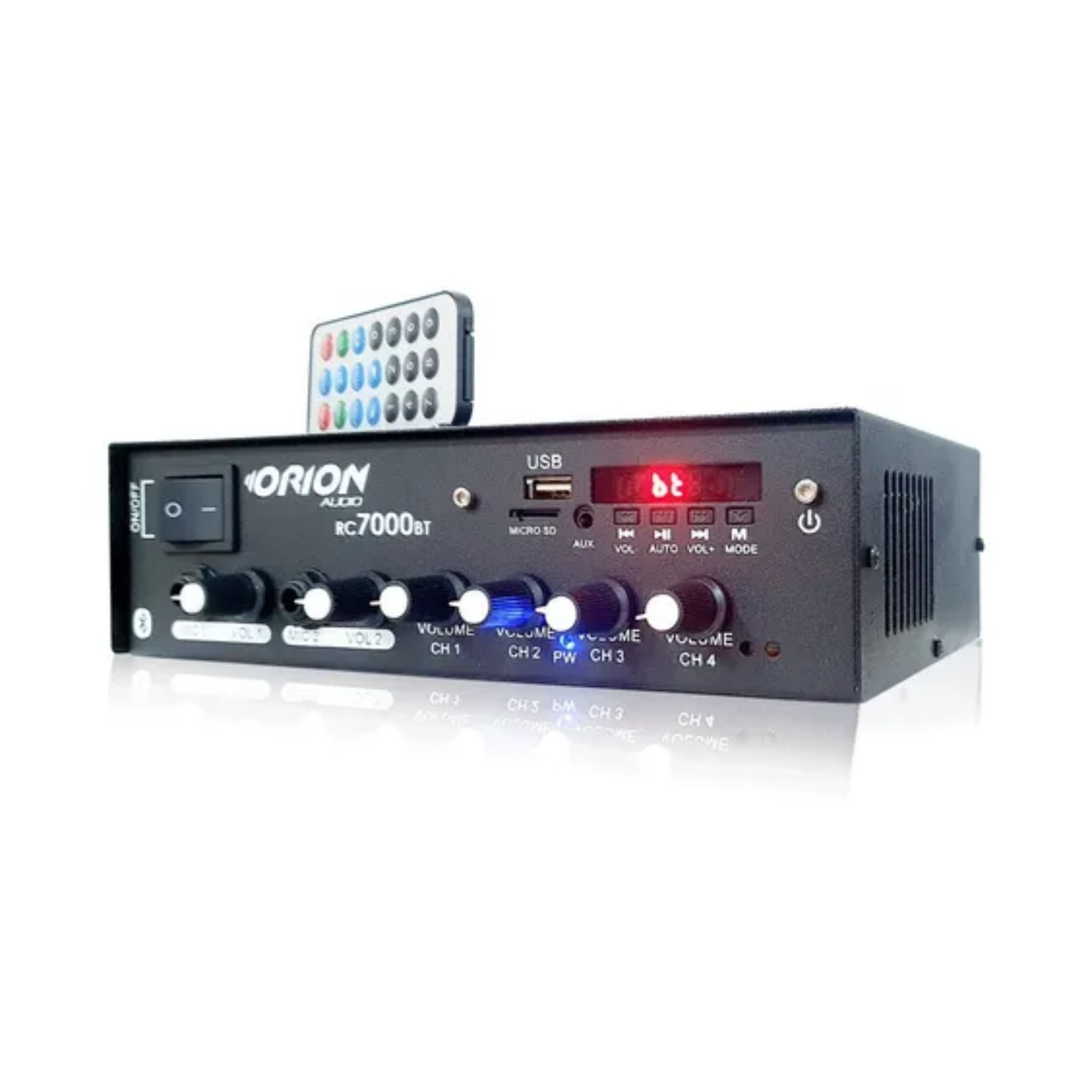 COMP Kit Kit Som Ambiente 500w Bt +8 Caixas Parede Pretas Leson 70 Rms