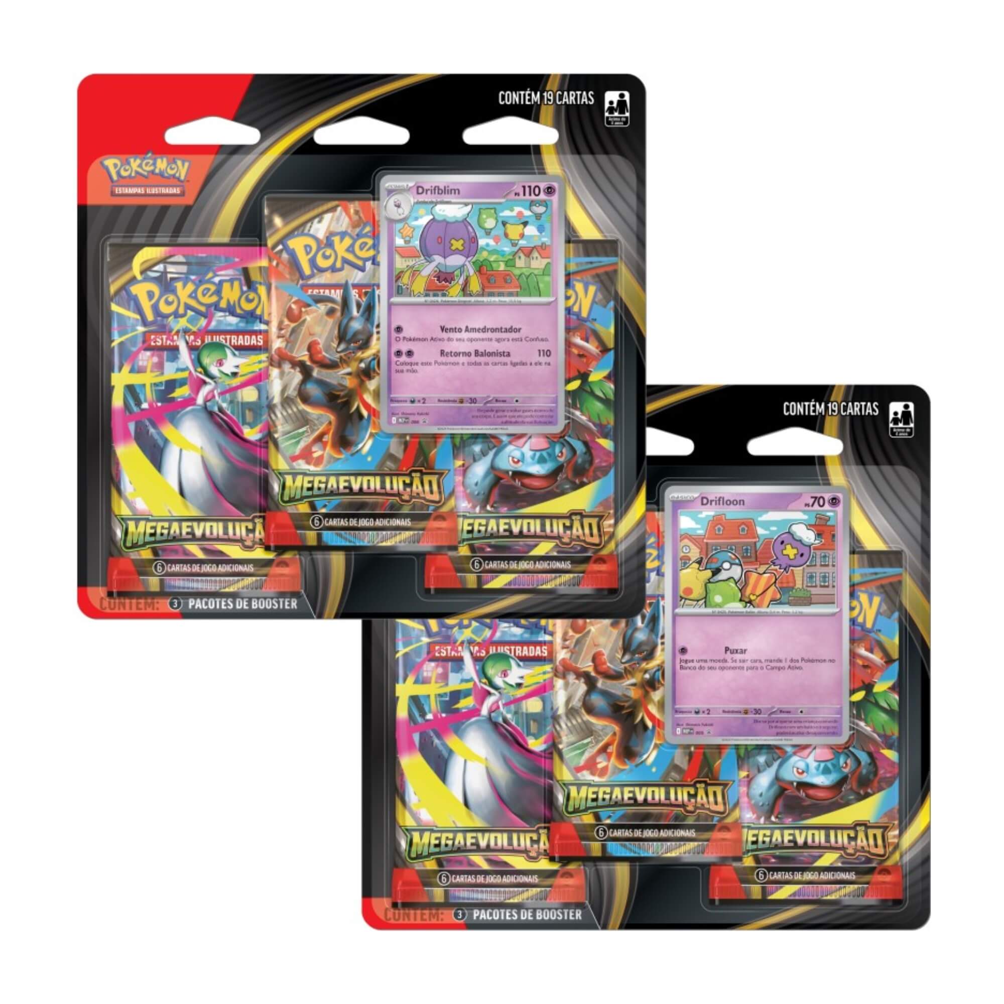 Pokemon Blister Triplo Megaevolução Drifblim e Drifloon Copag - 35657