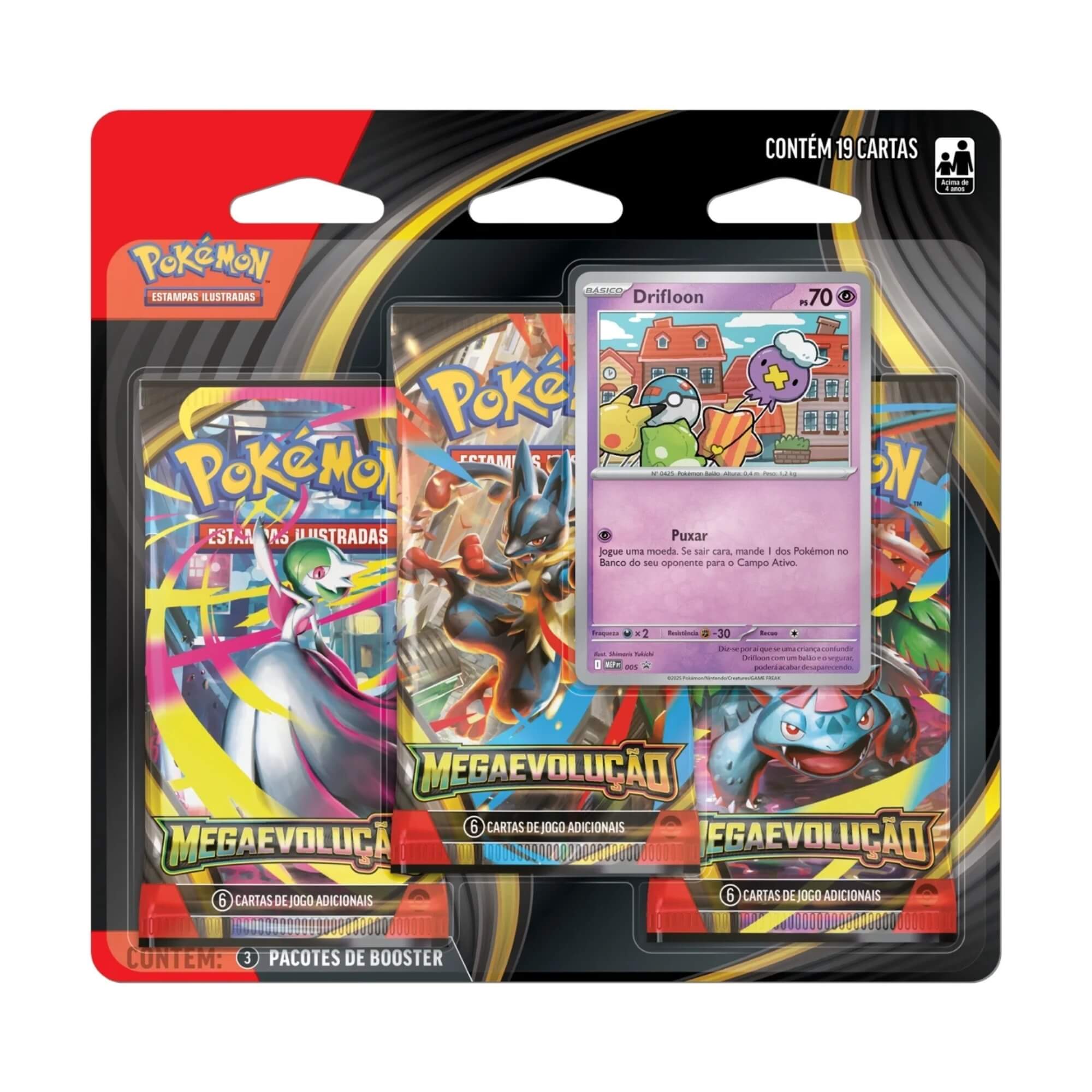 Pokemon Blister Triplo Megaevolução Drifblim e Drifloon Copag - 35657