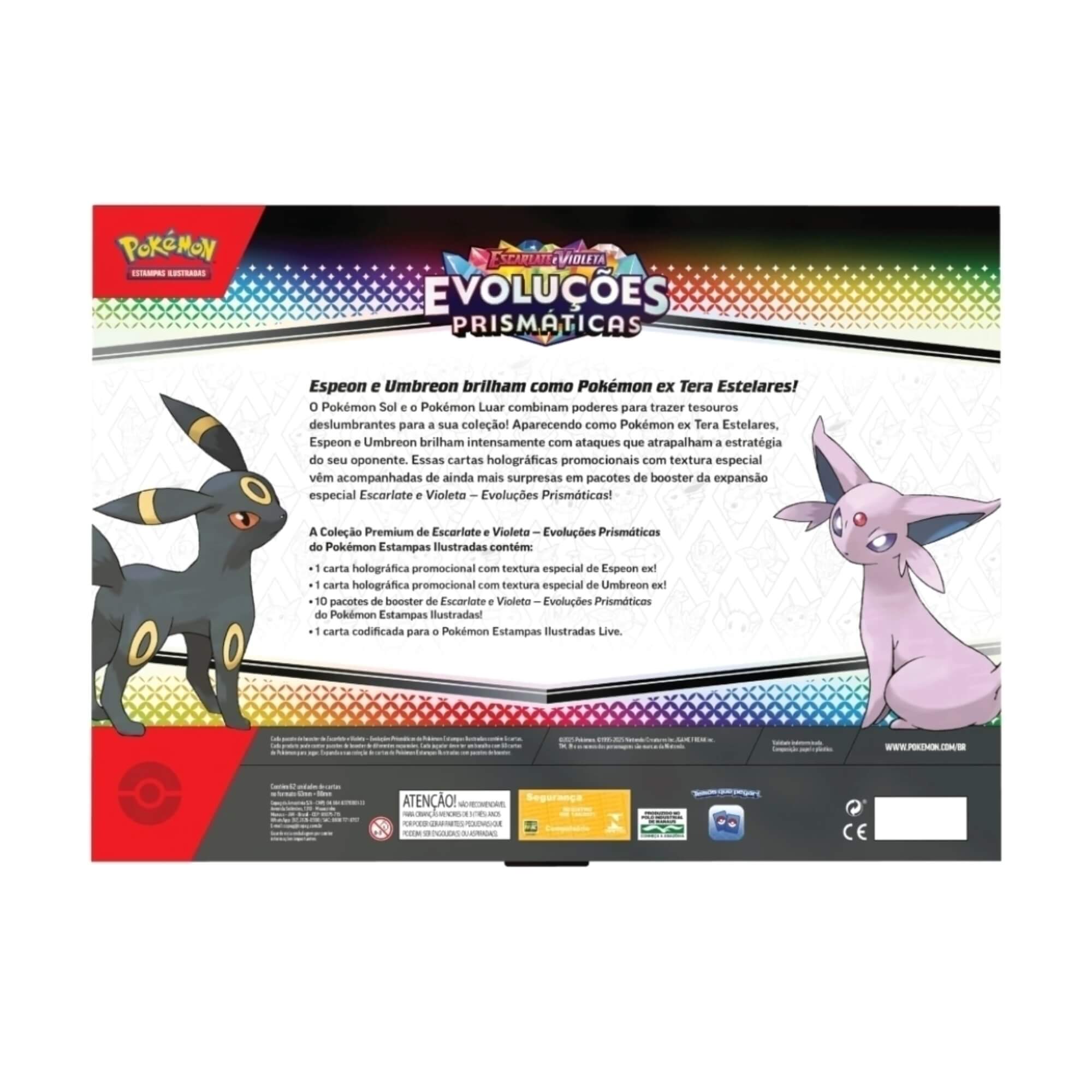 Box Pokemon Coleção Premium Evoluções Prismáticas EV8.5 Copag - 35260