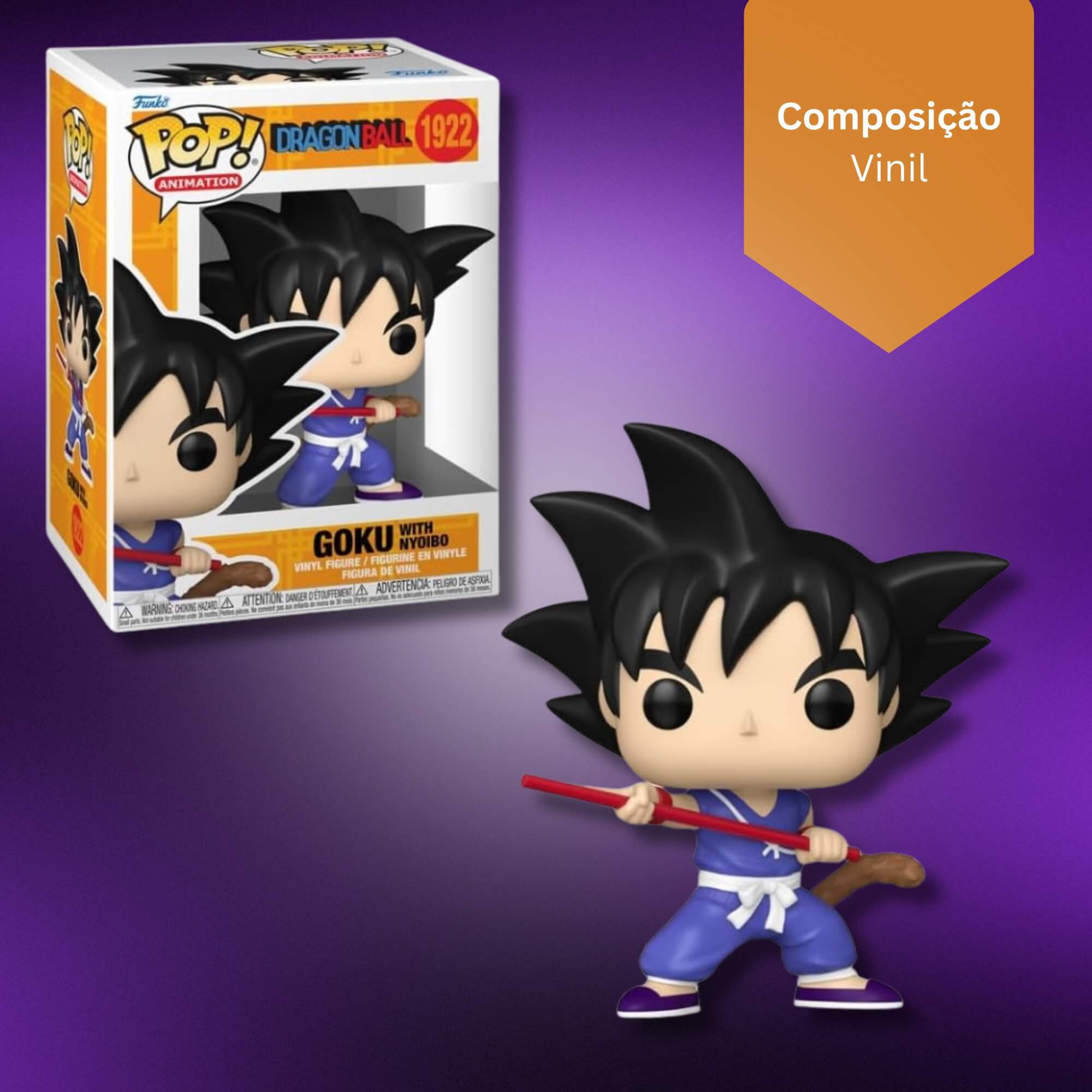 Boneco Funko Pop! Dragon Ball - Goku Com Bastão Mágico Nyoibo Candide - 12159