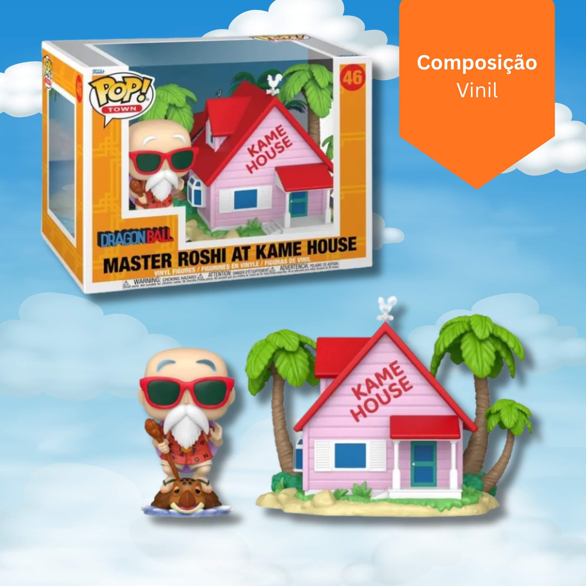 Boneco Funko Pop! Town Dragon Ball - Casa Do Mestre Kame Candide - 12150