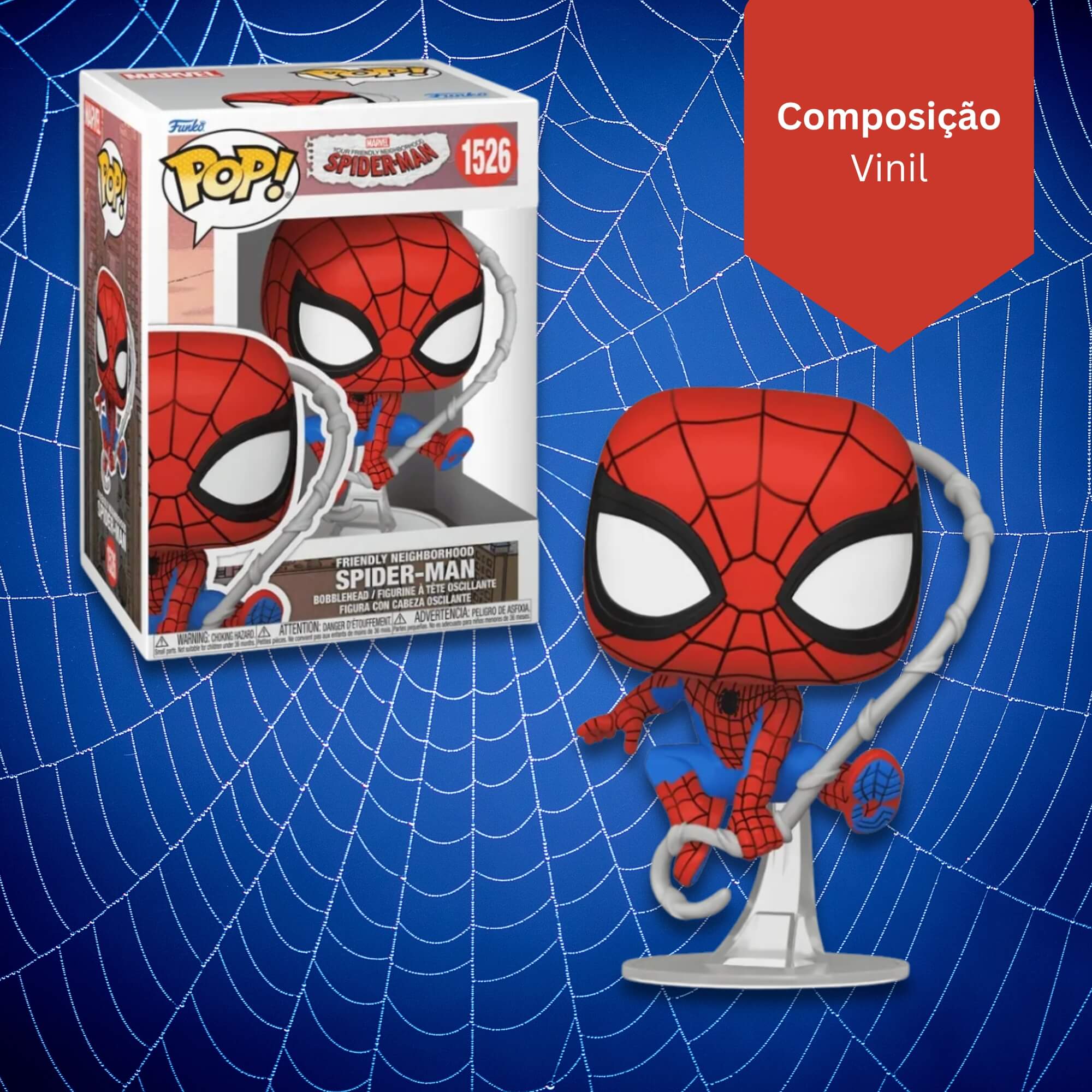 Boneco Funko Pop! Marvel Homem-Aranha Amigão da Vizinhança Candide - 12508