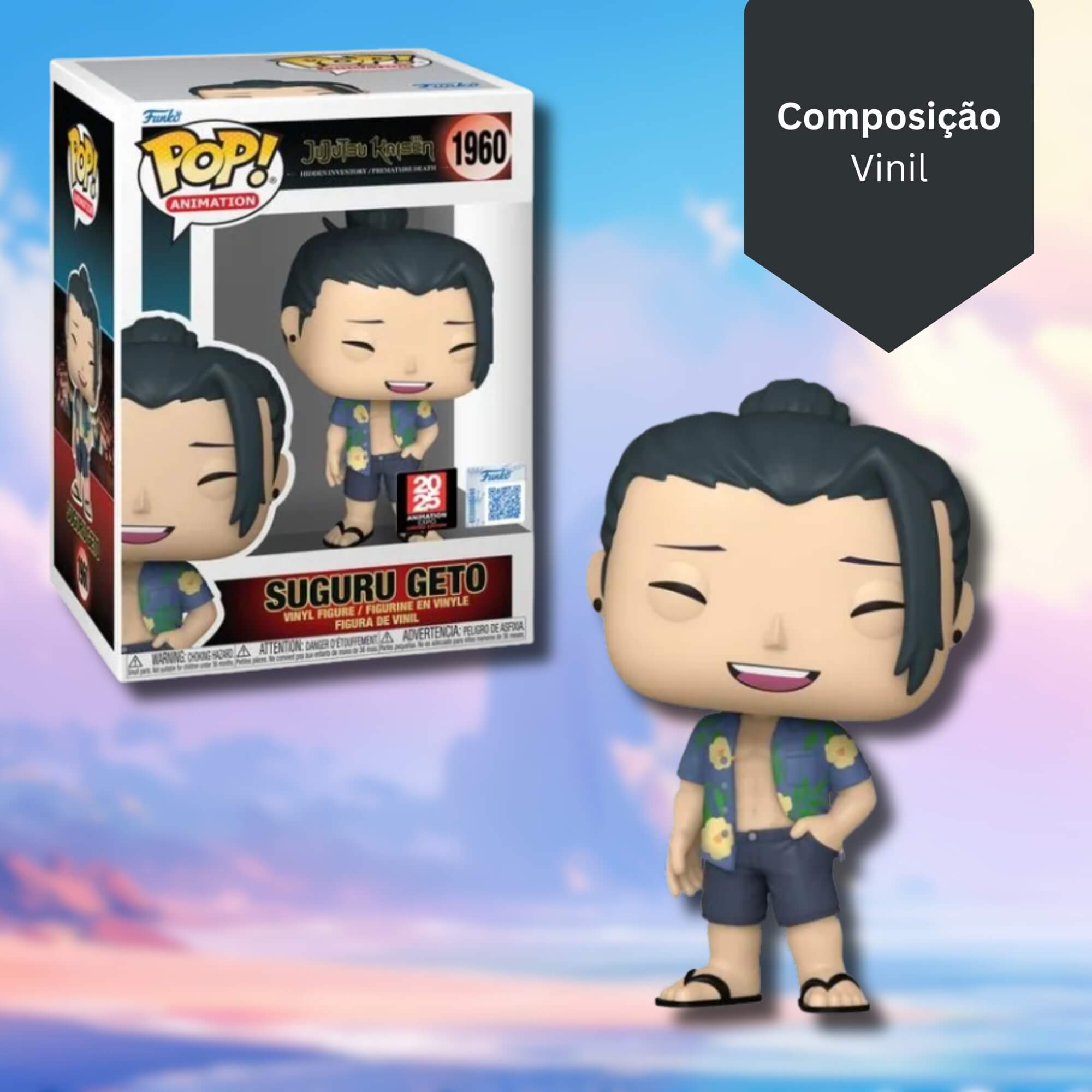 Boneco Funko Pop Expo2025 JujutsuKaisen Suguru Geto na Praia Candide - 12515