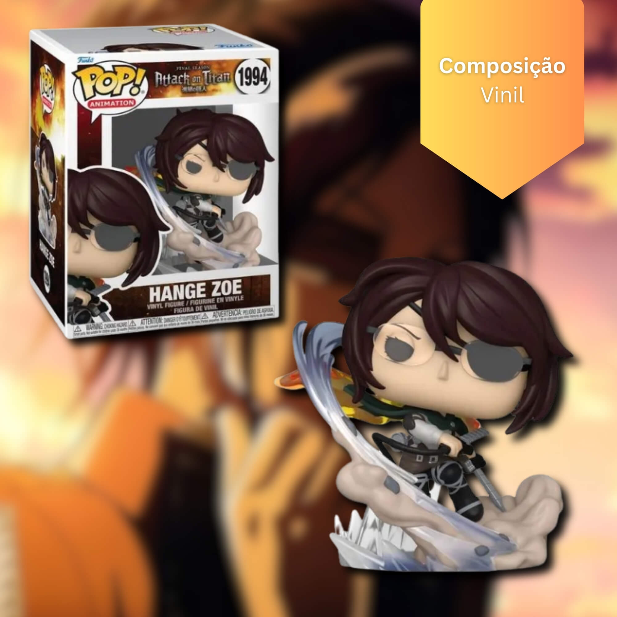 Boneco Funko Pop! Premium Attack on Titan - Hange Zoe Candide - 12536