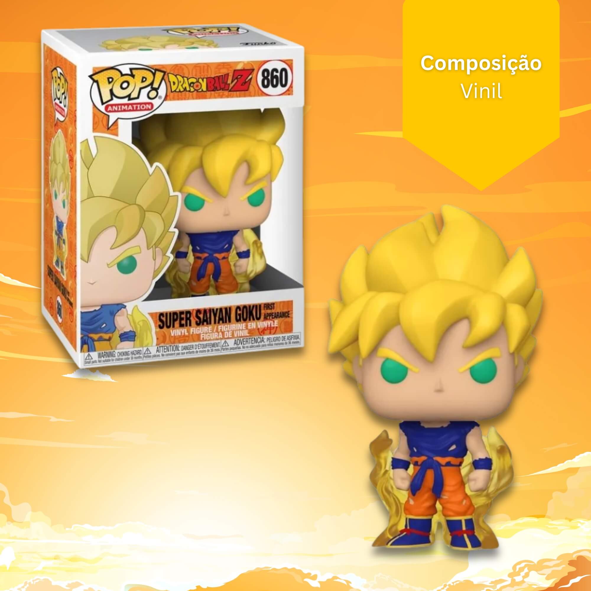 Boneco Funko Pop! Dragon Ball Z - Super Saiyan Goku Candide - 11169