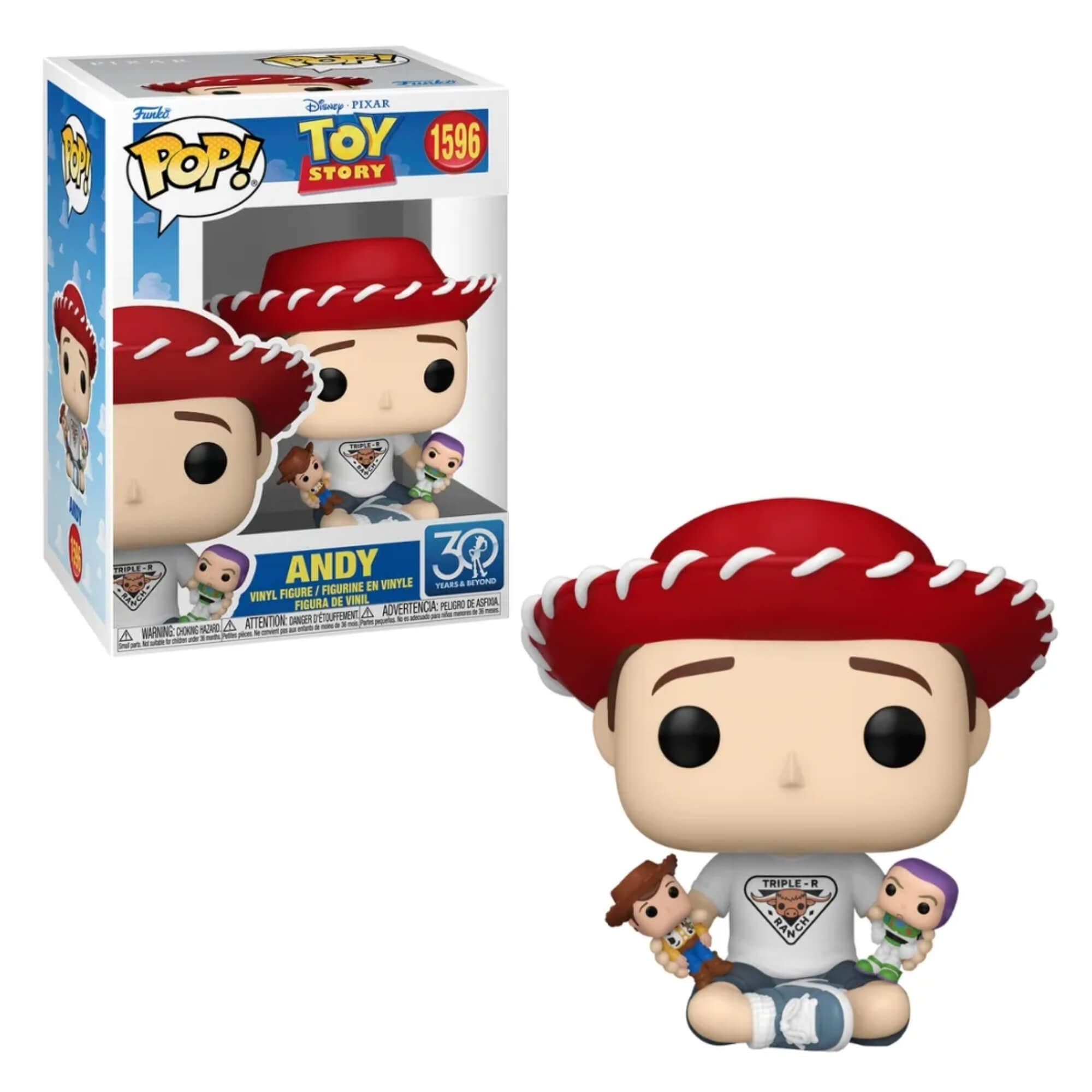 Boneco Funko Pop! Disney Toy Story 30 anos - Andy Candide - 12608