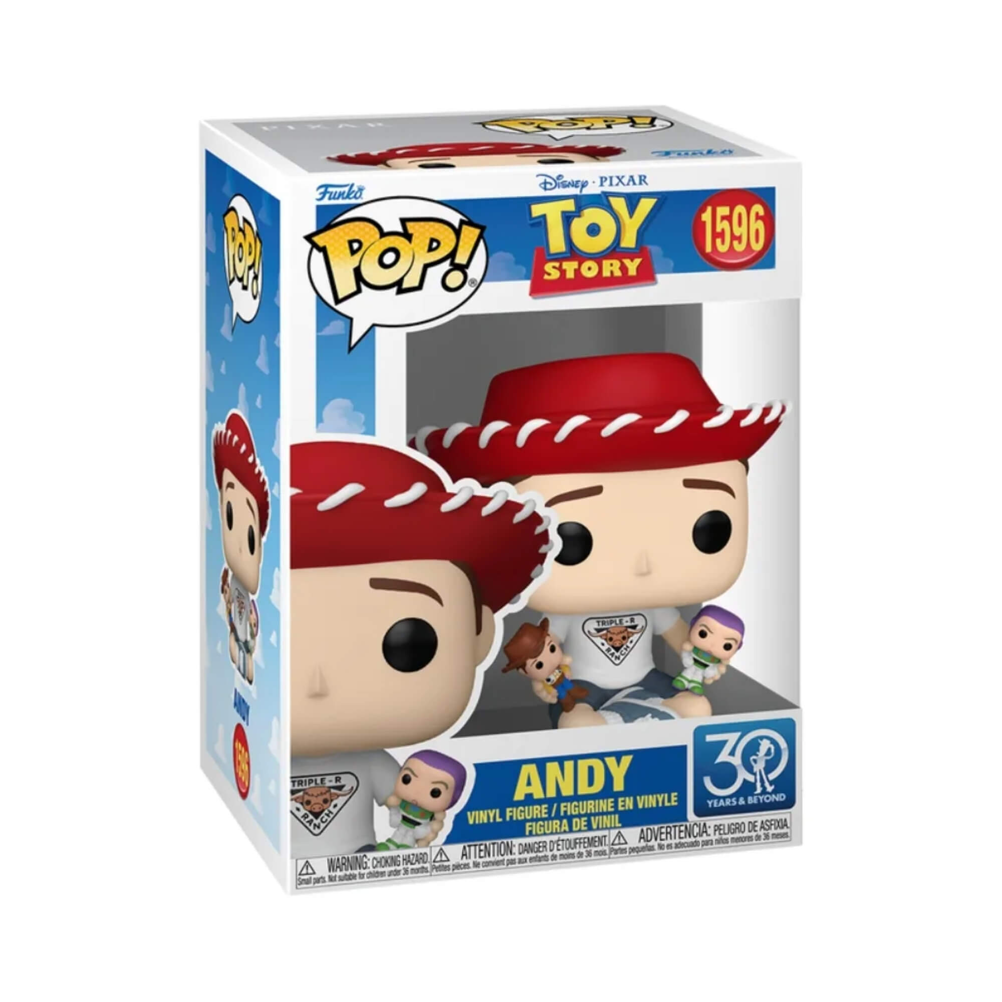 Boneco Funko Pop! Disney Toy Story 30 anos - Andy Candide - 12608