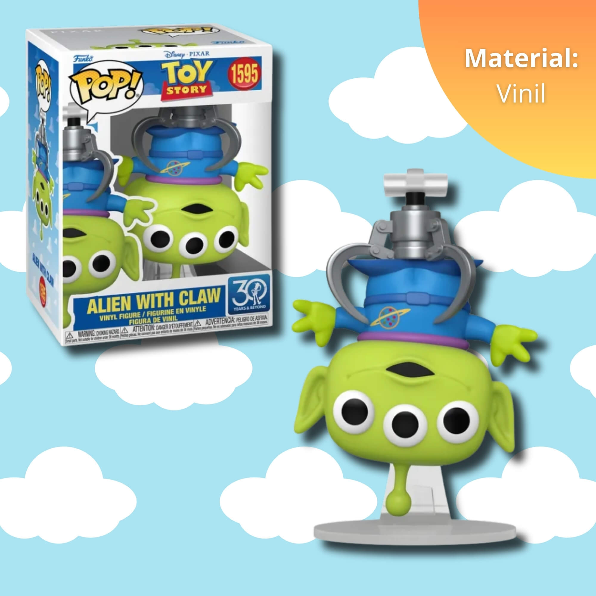 Boneco Funko Pop! Disney Toy Story 30 anos - E.T. com Garra Candide - 12604