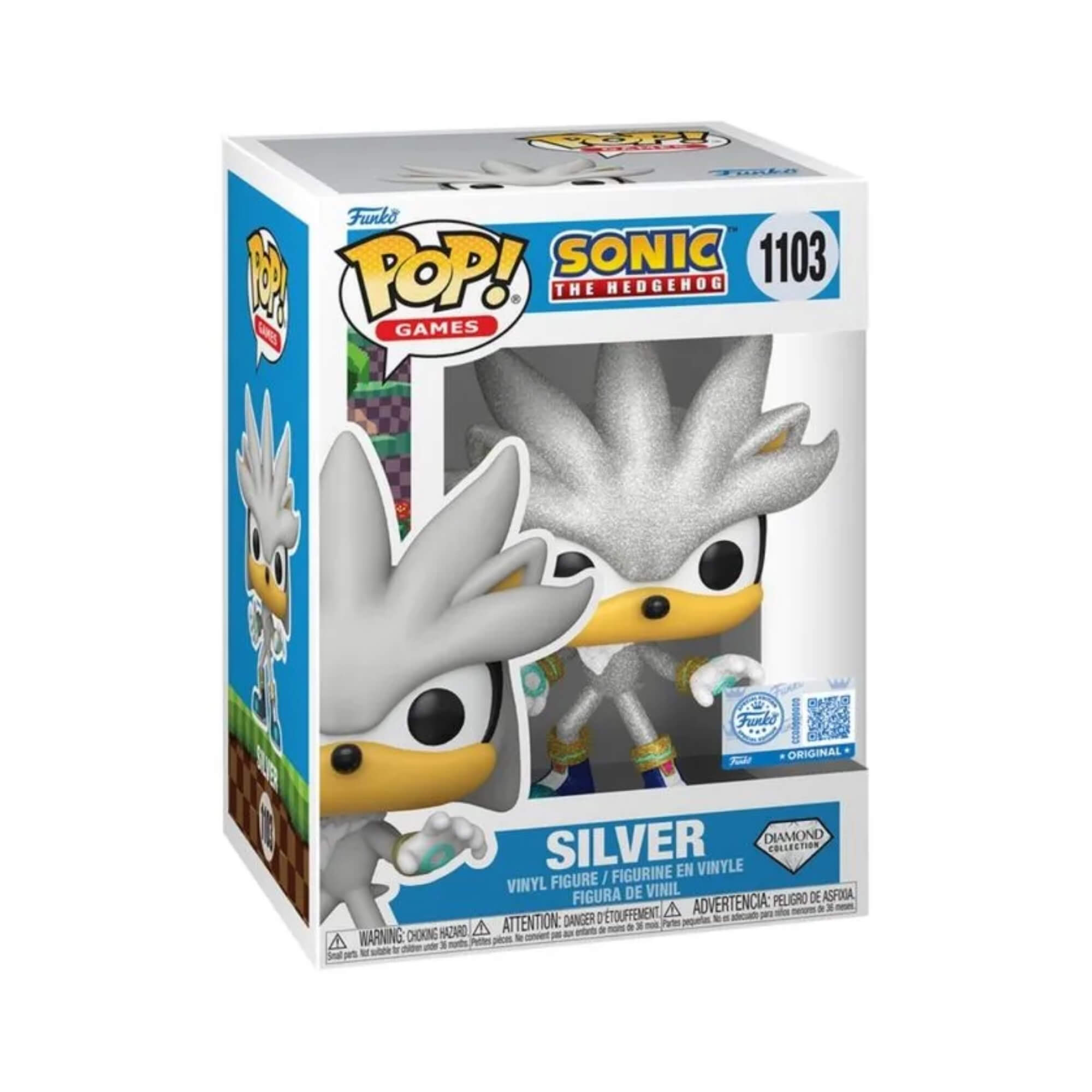 Boneco Funko Pop! Sonic The Hedgehog - Silver Candide - 12597