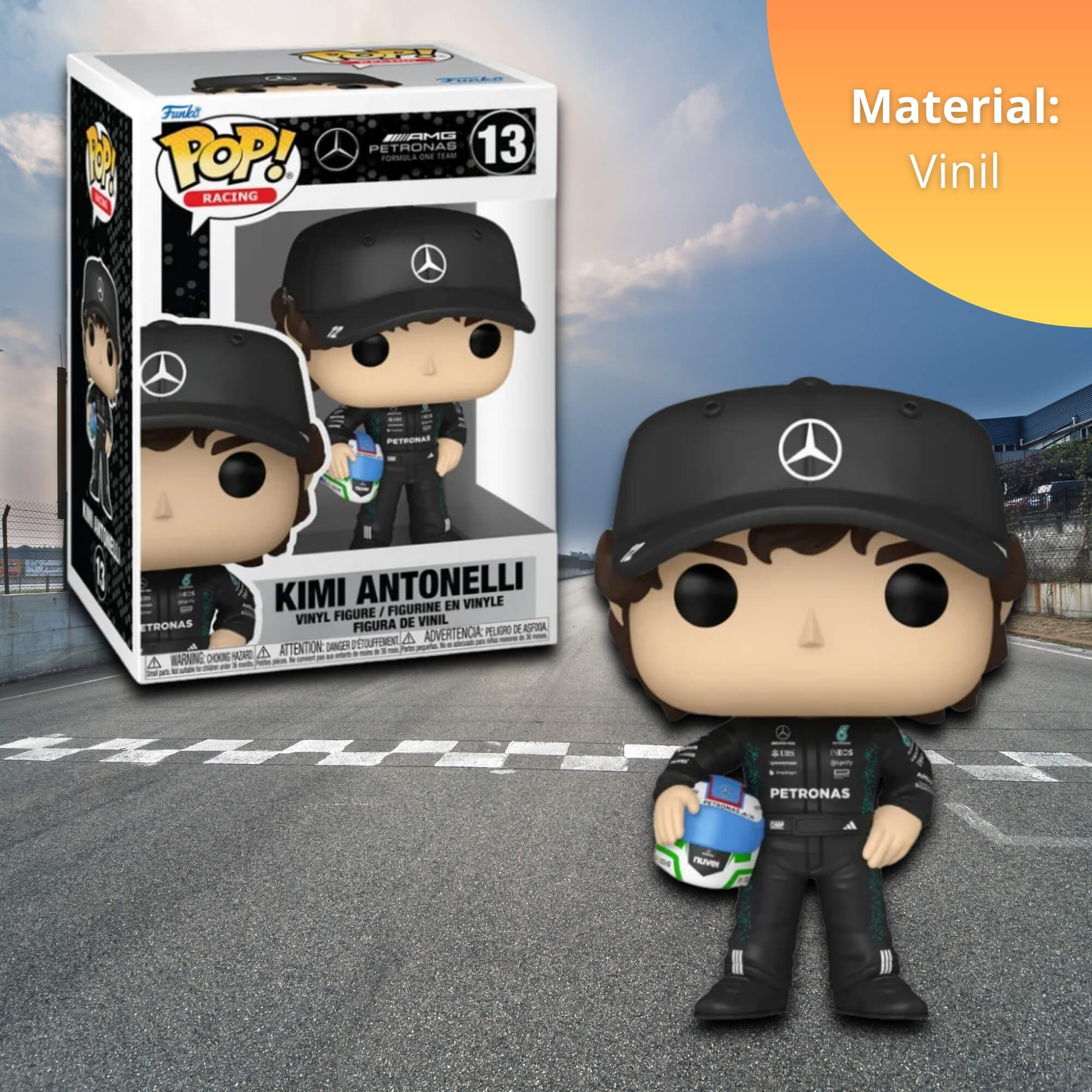 Boneco Funko Pop! Racing Mercedes - Kimi Antonelli Candide - 12495