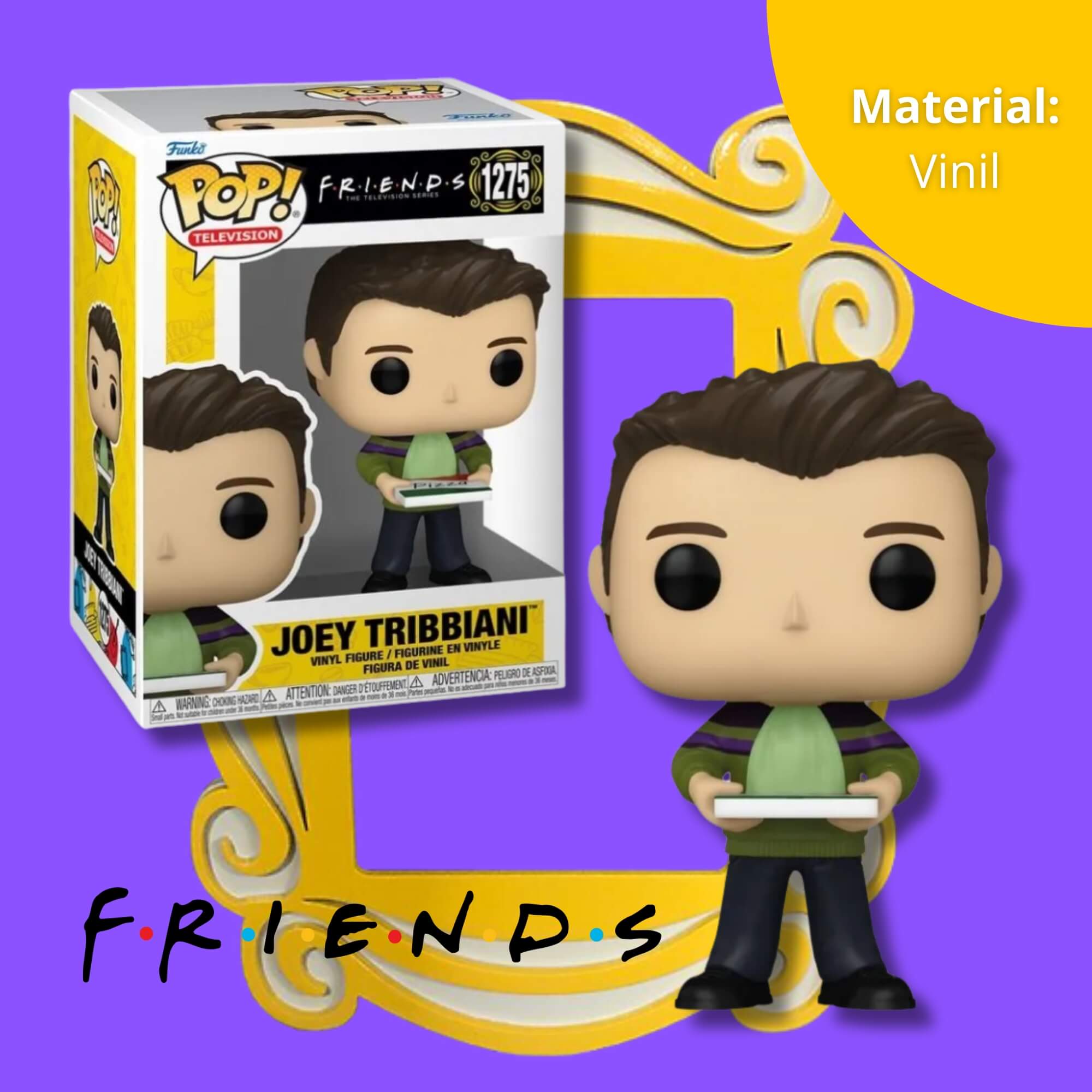 Boneco Funko Pop! Friends - Joey com Pizza Candide - 11427