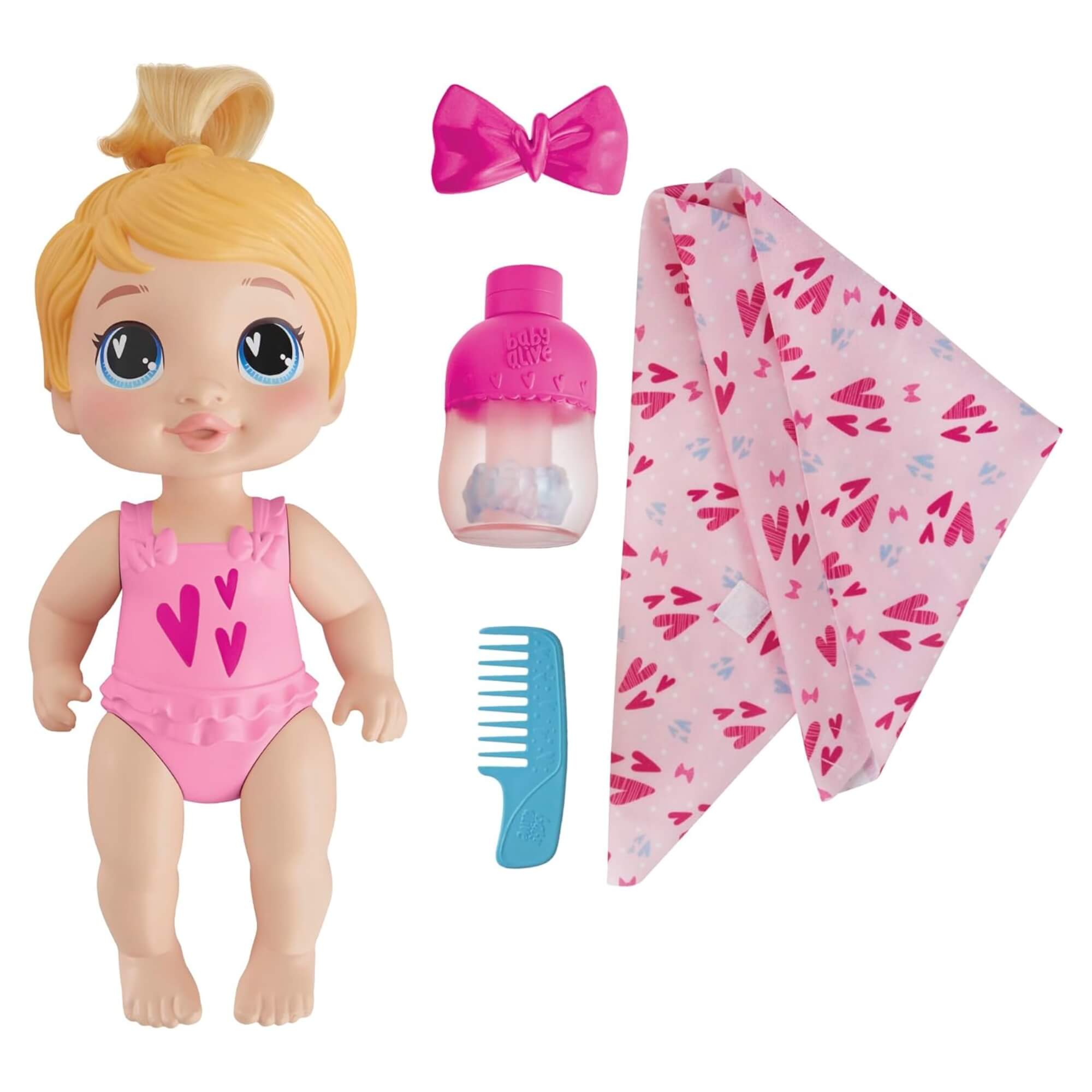 Brinquedo Infantil Boneca Baby Alive Bebê Shampoo Harper Hugs (Loira) Hasbro - 18525