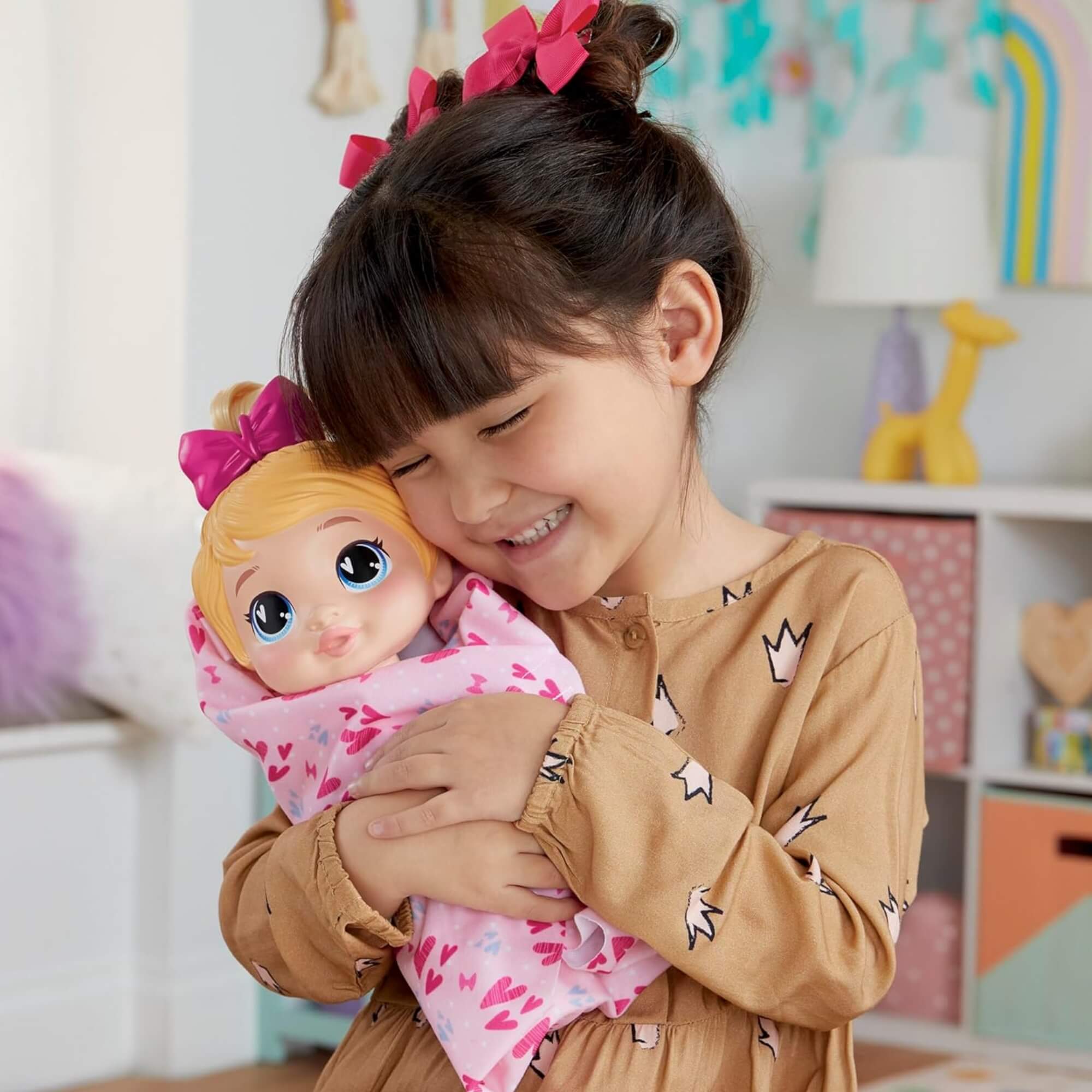 Brinquedo Infantil Boneca Baby Alive Bebê Shampoo Harper Hugs (Loira) Hasbro - 18525