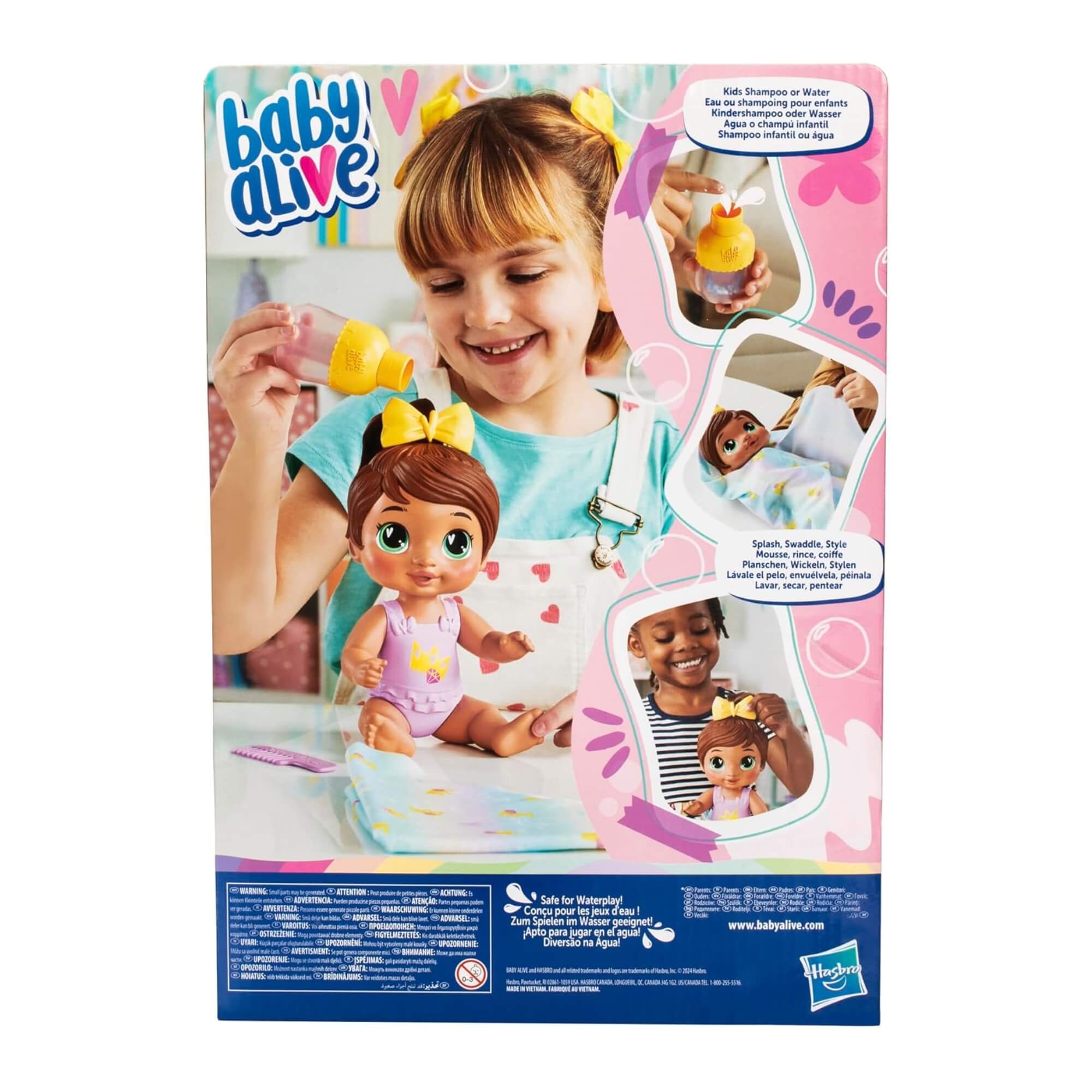 Brinquedo Infantil Boneca Baby Alive Bebê Shampoo Sophia Sparkle (Morena) Hasbro - 18526
