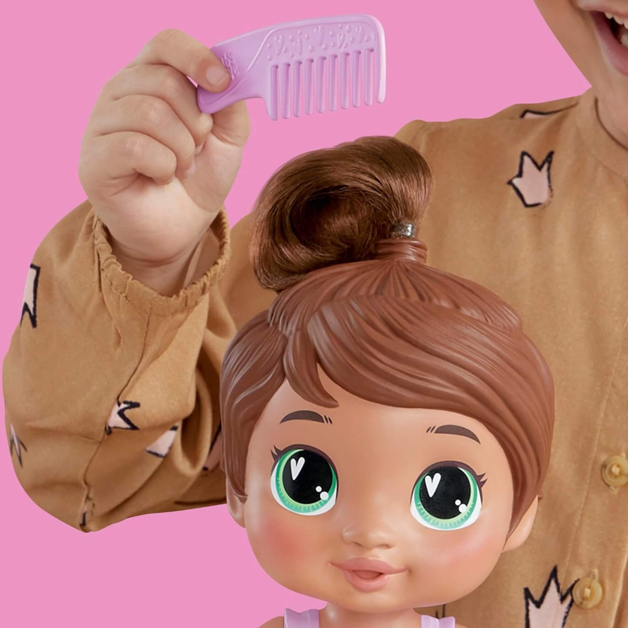 Brinquedo Infantil Boneca Baby Alive Bebê Shampoo Sophia Sparkle (Morena) Hasbro - 18526