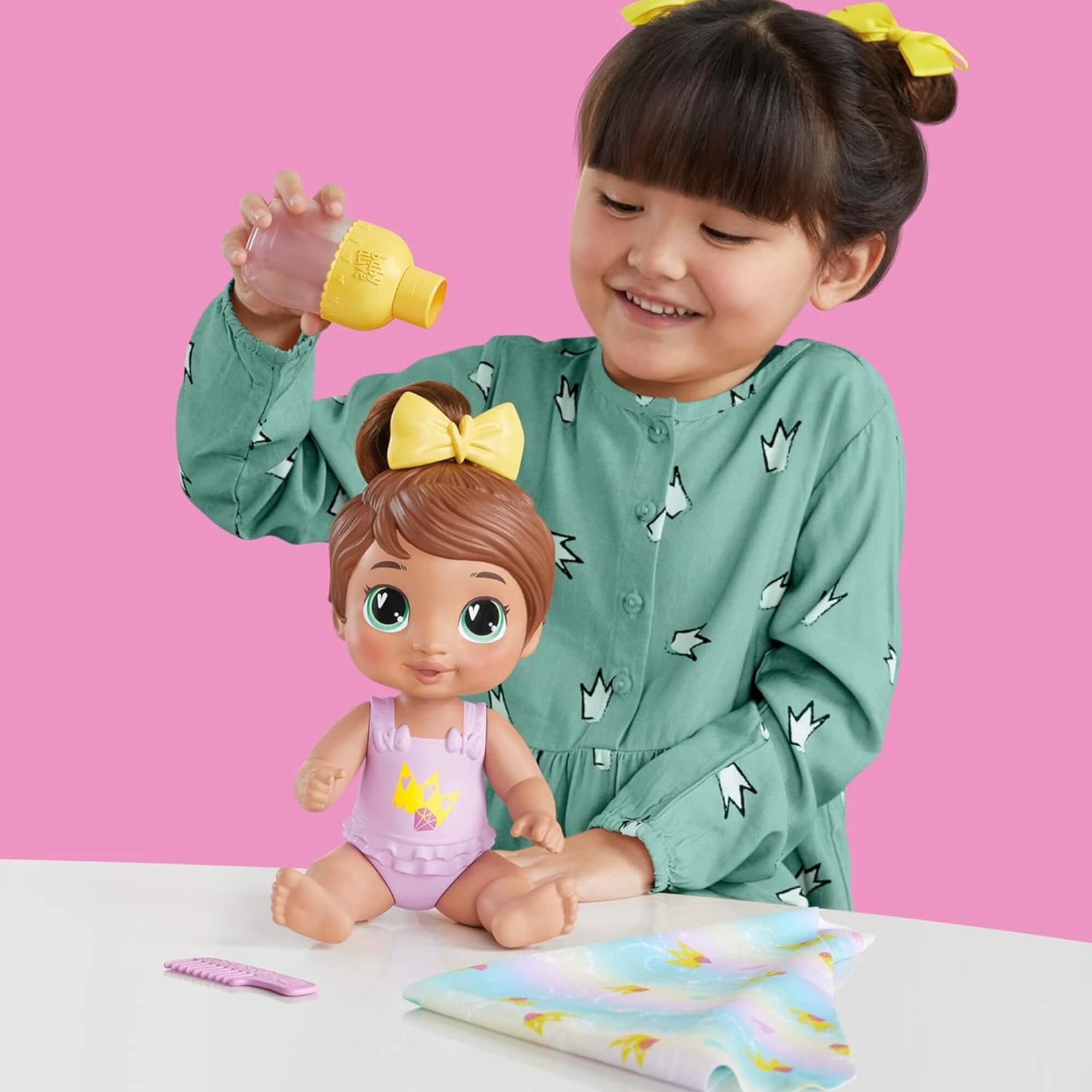Brinquedo Infantil Boneca Baby Alive Bebê Shampoo Sophia Sparkle (Morena) Hasbro - 18526