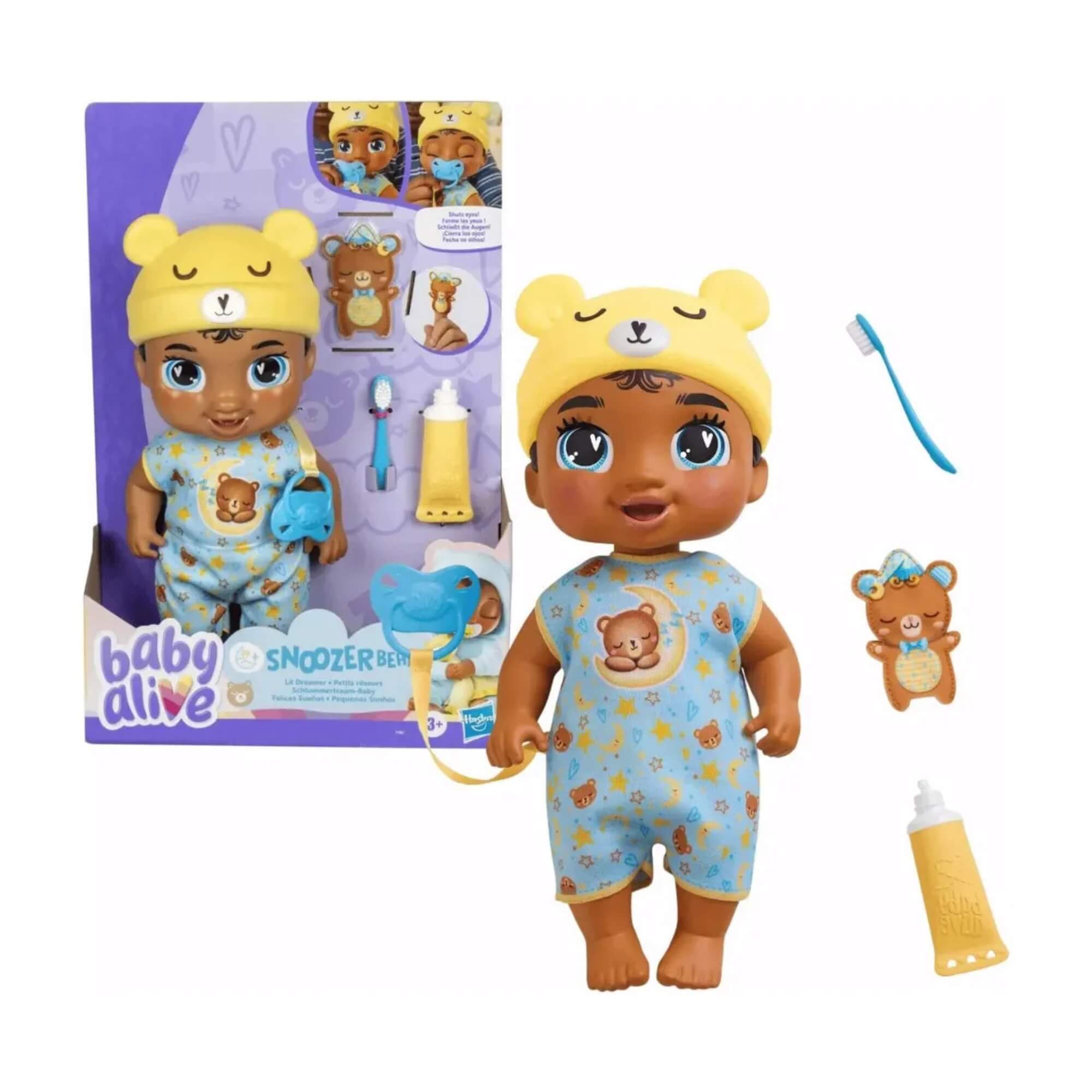 Brinquedo Infantil Boneco Baby Alive Pequenos Sonhos Snoozer Bear Hasbro - 18667